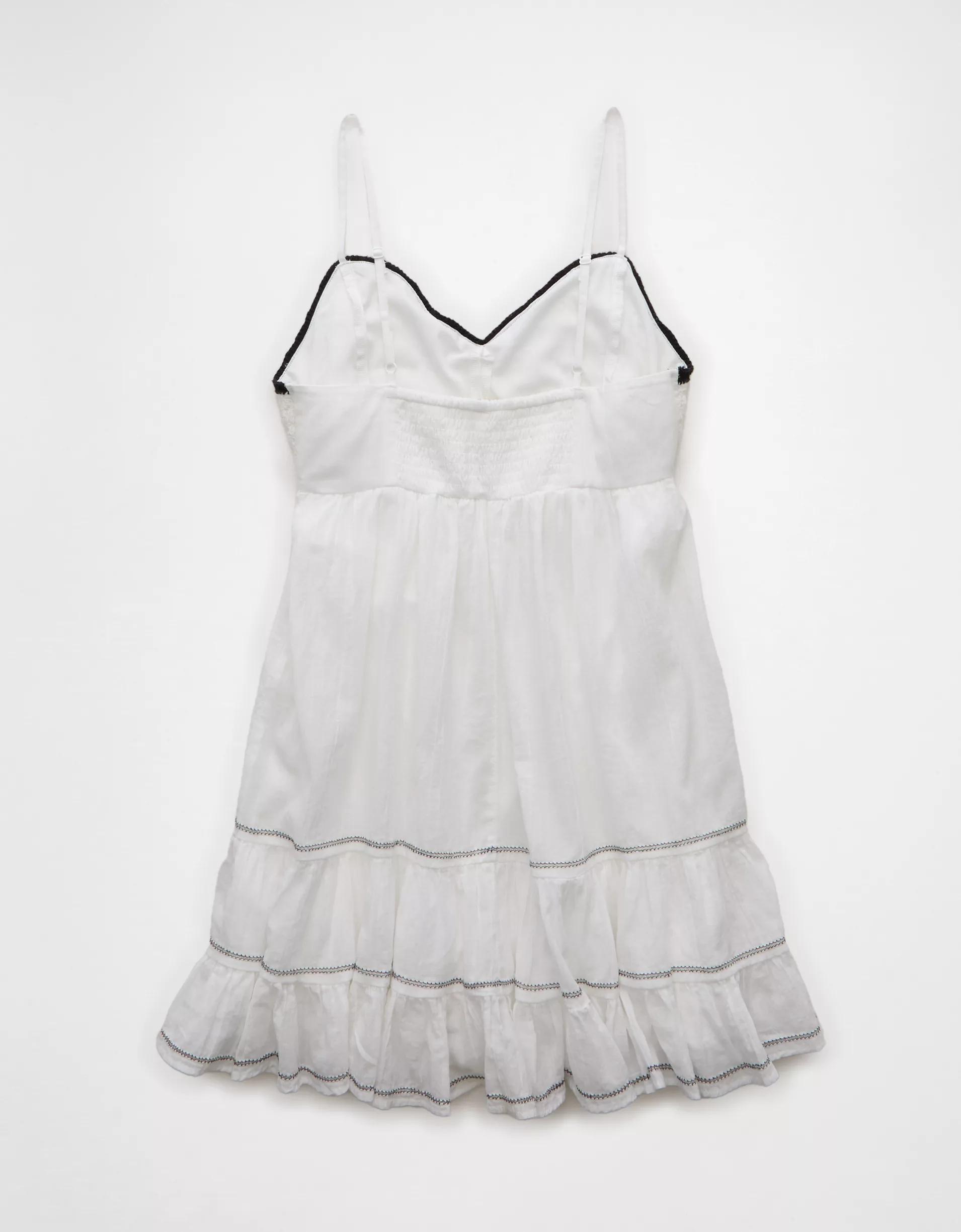 AE Crochet Babydoll Mini Dress Product Image