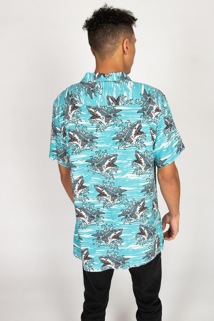 Shark Attack Button Up Shirt Product Image