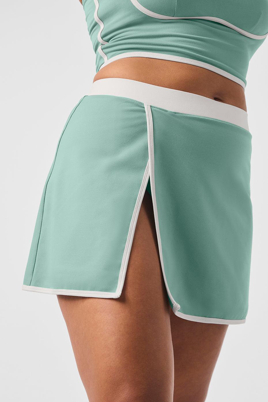 Airbrush Streamlined Skirt - Botanical Green/Ivory Product Image