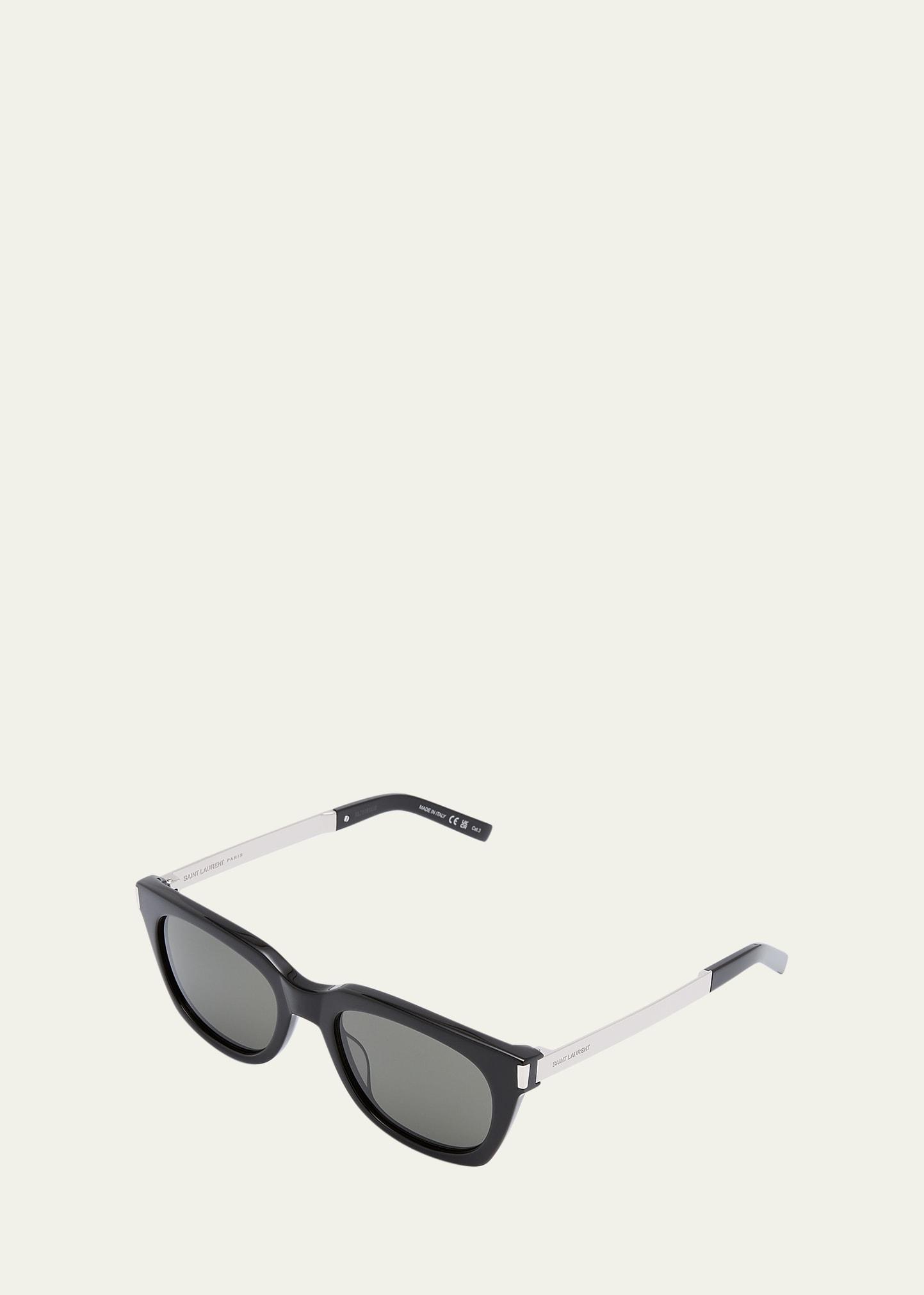 Engraved Logo Square Acetate Sunglasses Product Image