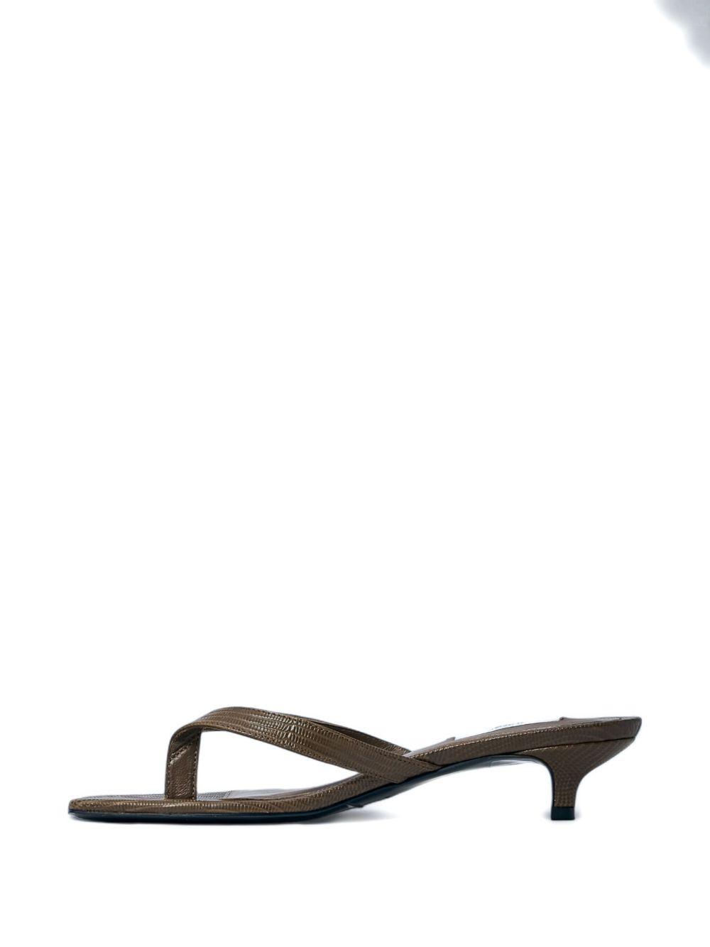embossed leather sandals Product Image
