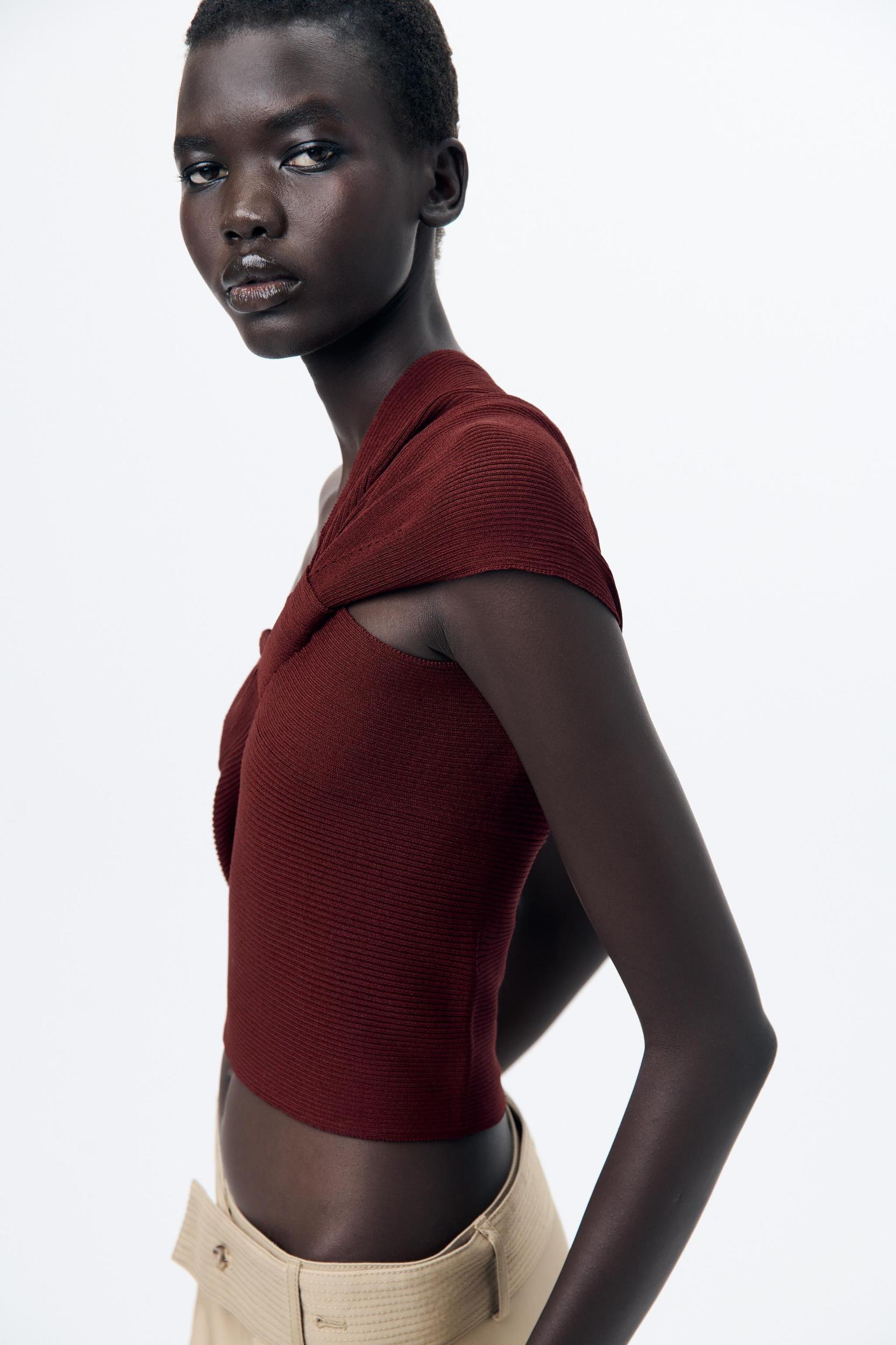 ASYMMETRICAL KNIT TOP Product Image