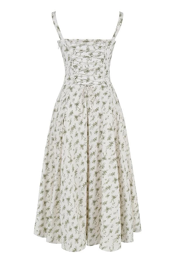 Carmen  garden print bustier sundress - sale Product Image