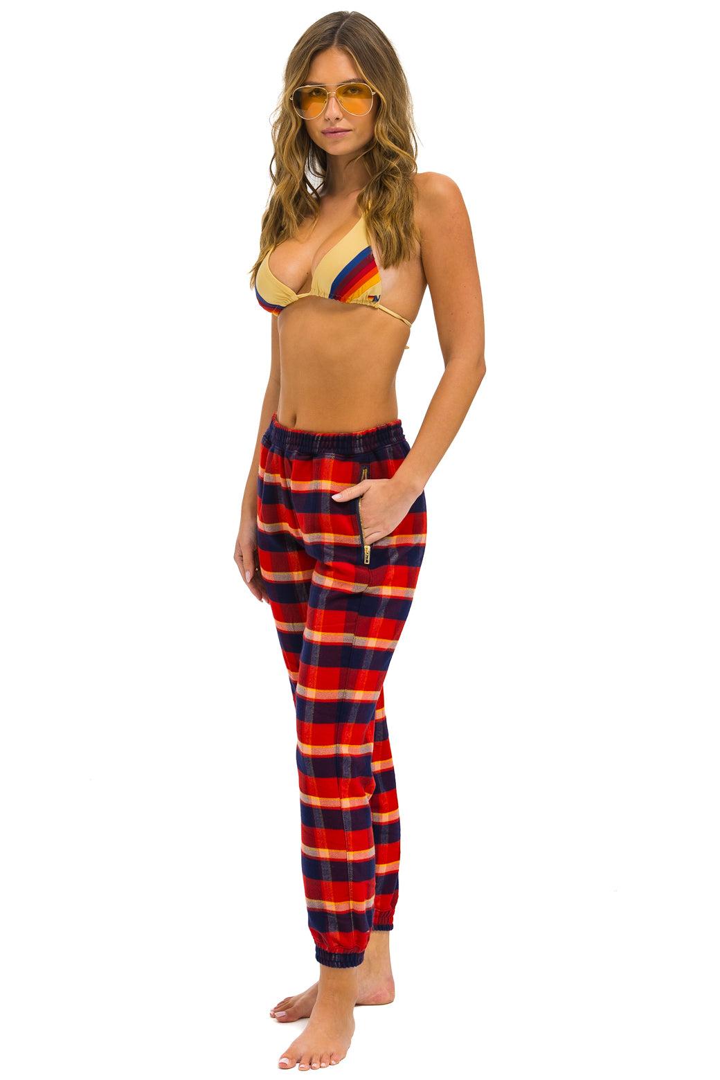 PLAID LODGE PANT - RUGBY PLAID Female Product Image