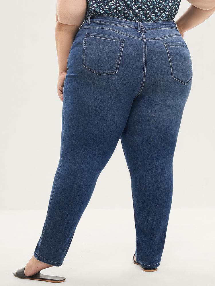 Skinny Extremely Stretchy High Rise Medium Wash Sculpt Waist Jeans Female Product Image