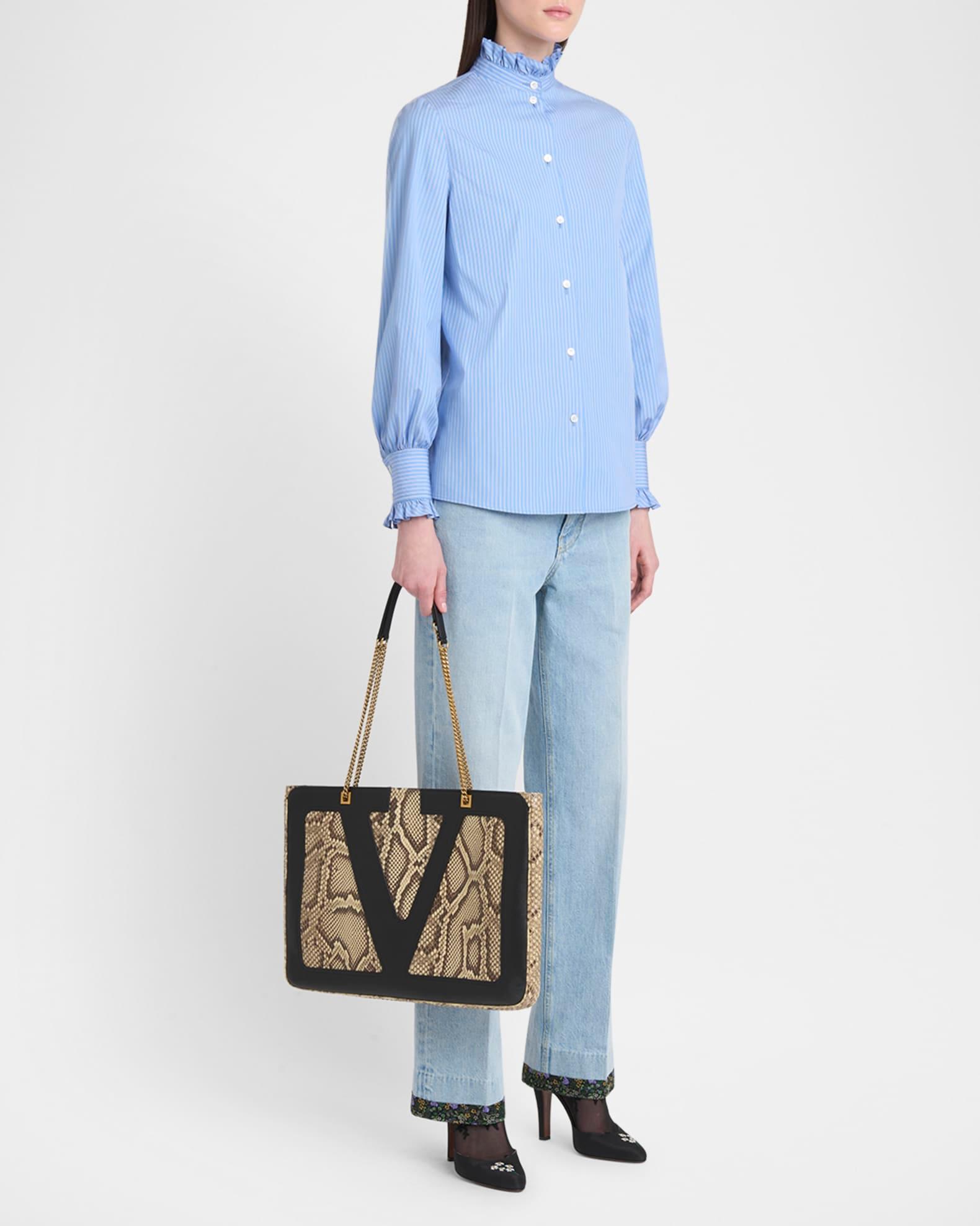 Viva Superstar Snakeskin & Leather Tote Bag Product Image