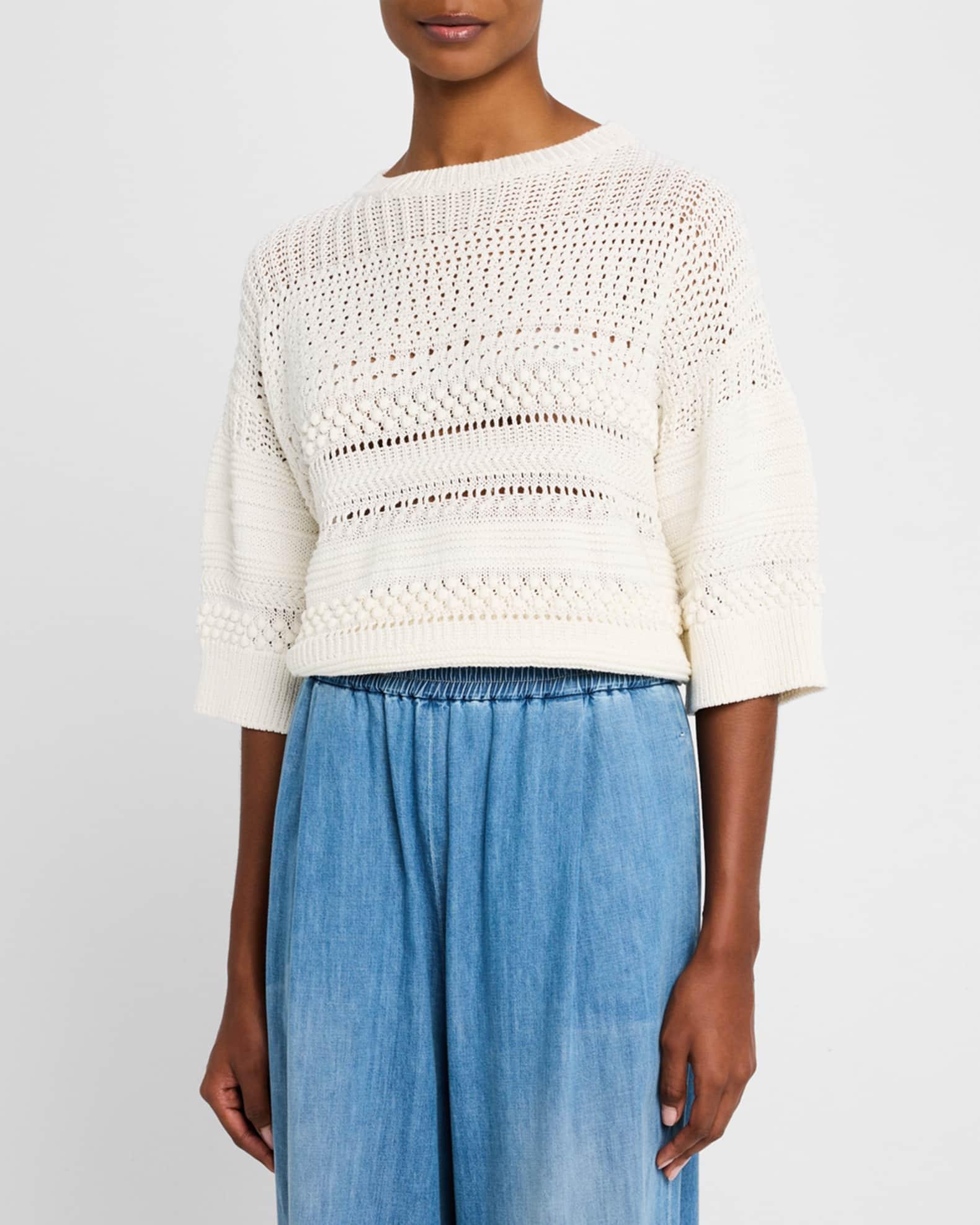 Multi-Stitch Cotton Sweater Product Image