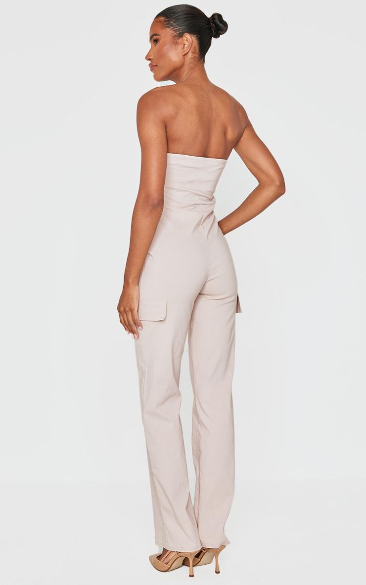 Stone Cargo Style Corset Bandeau Jumpsuit Product Image