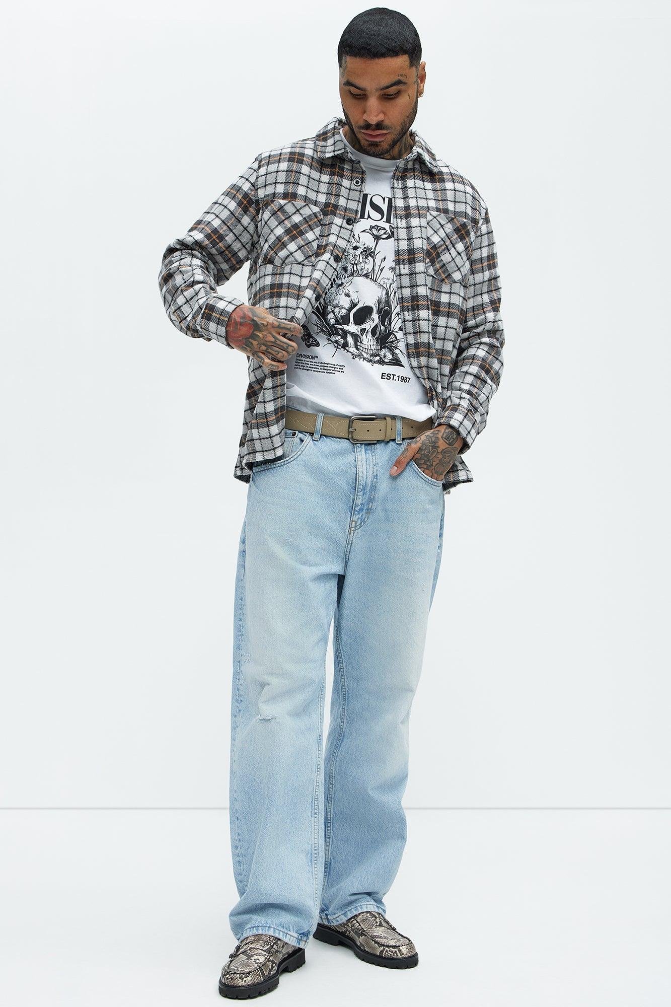 Gas Plaid Classic Flannel - Grey/combo Product Image