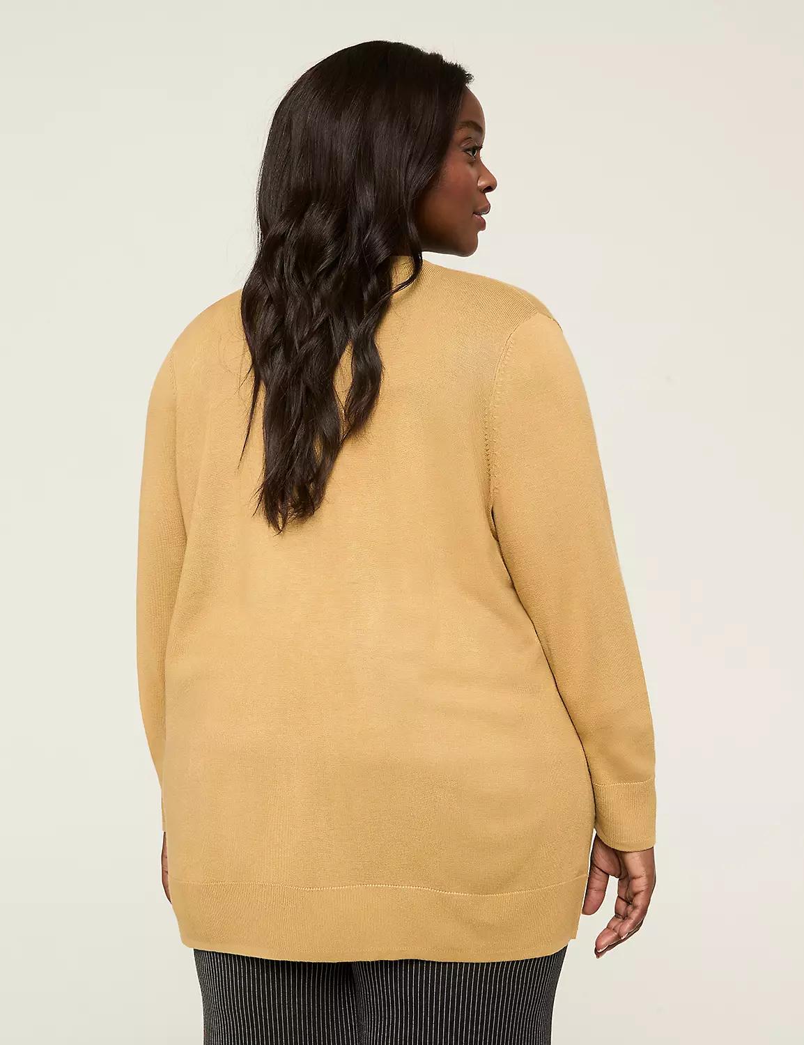 Modern Long-Sleeve Open-Front Cardigan Product Image