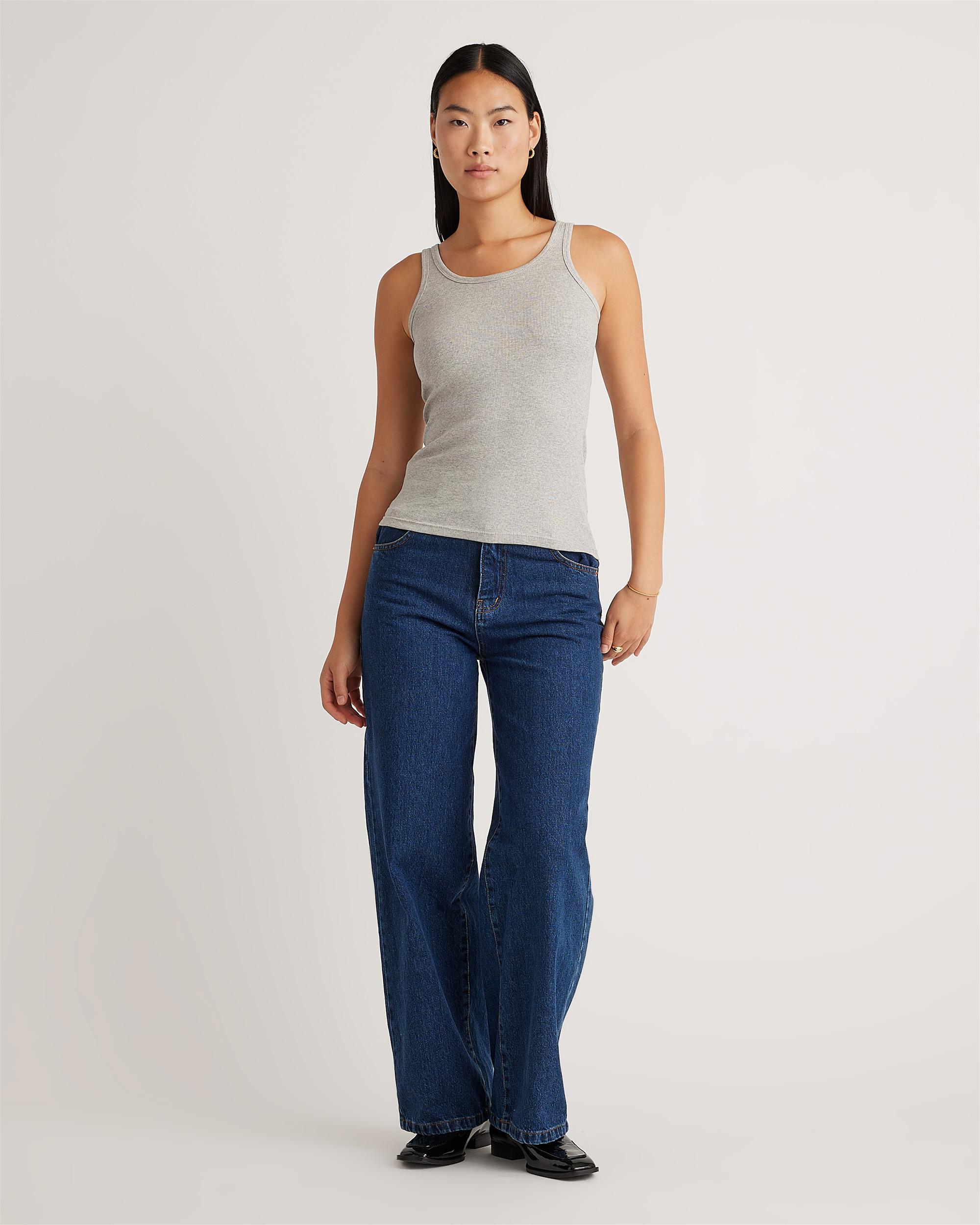 Quince | Women's Micro-Rib Scoop Neck Tank Top Size XL, Organic Cotton Product Image