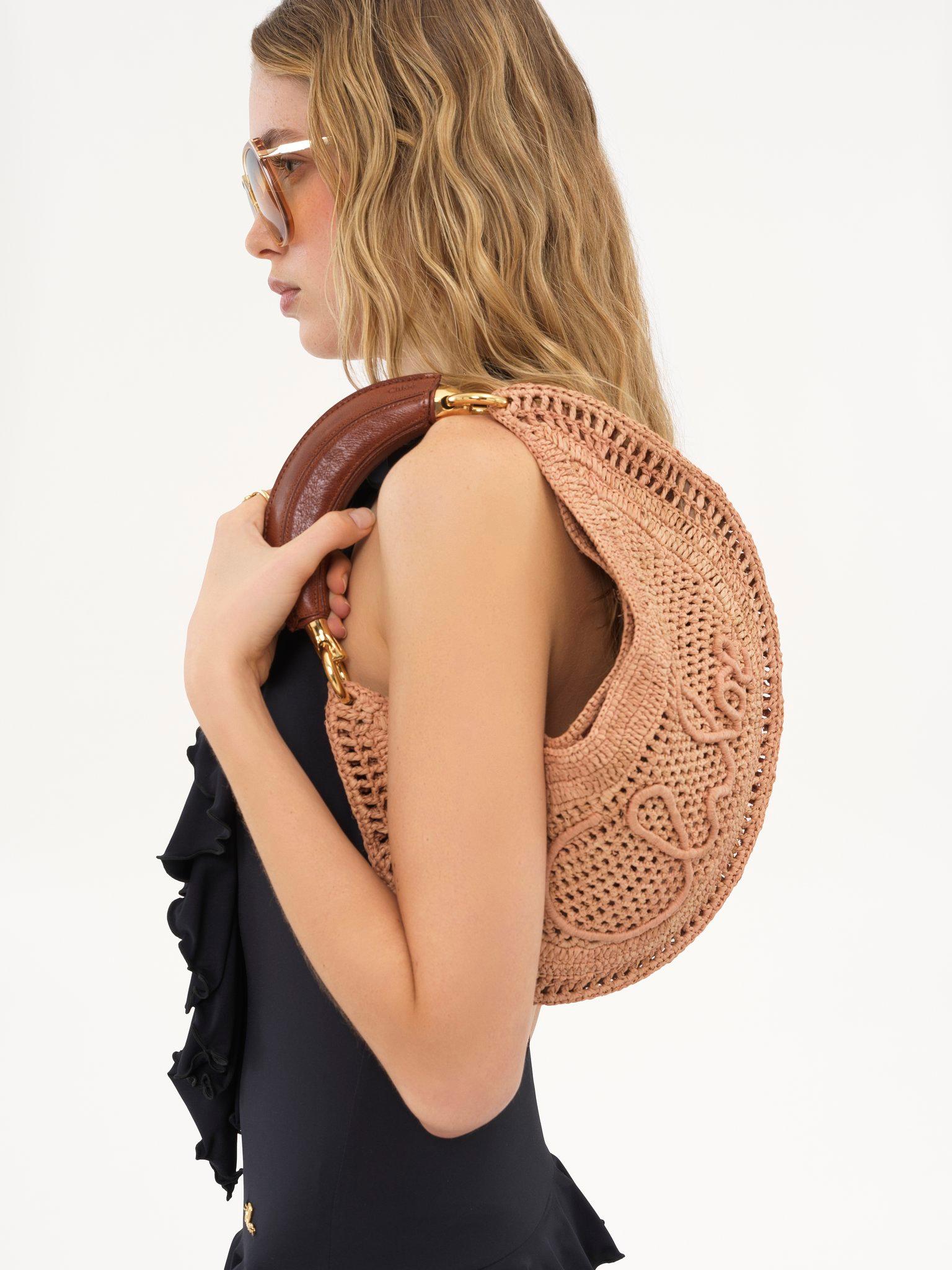Summer Banana hobo bag in raffia Product Image