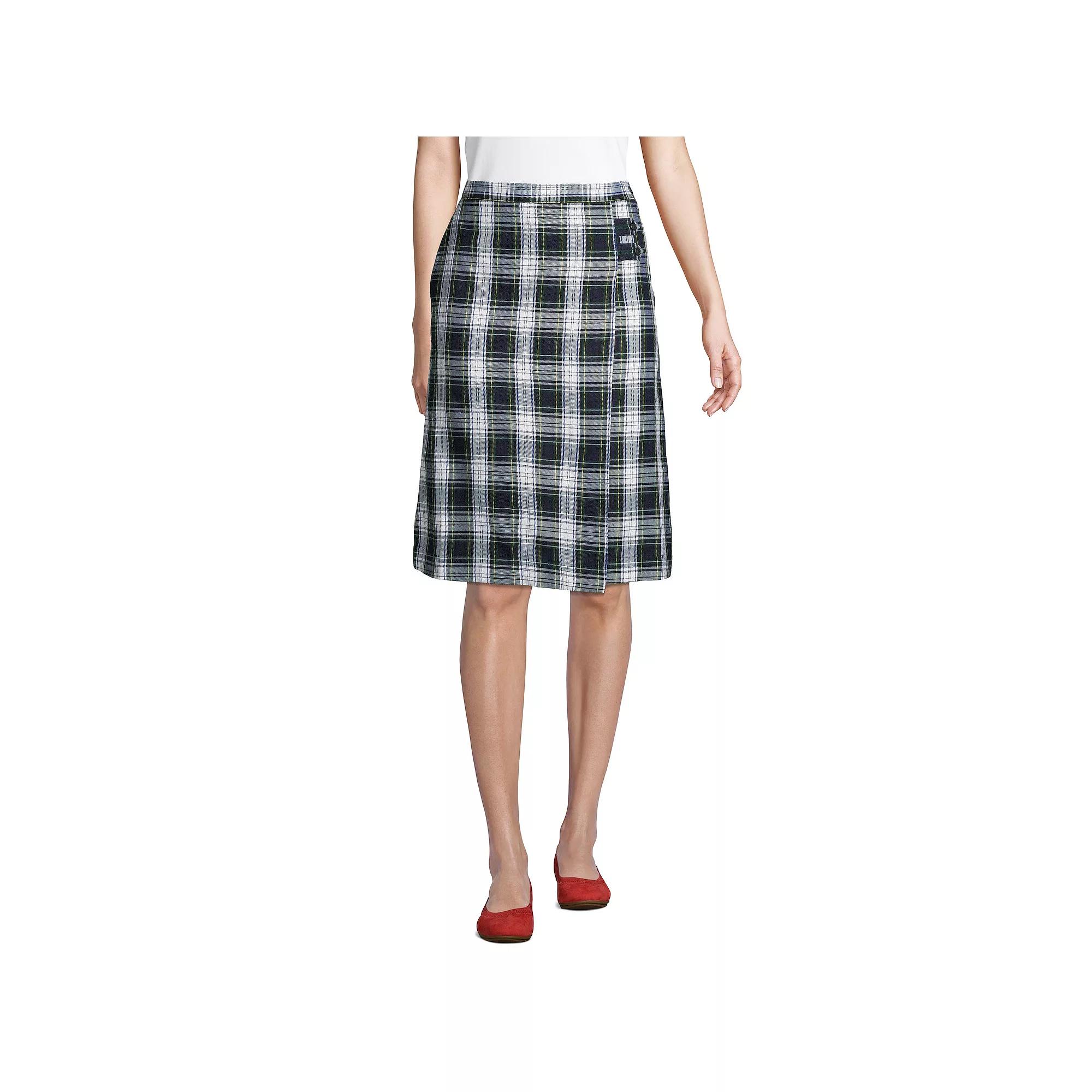 Women's Lands' End Plaid Below the Knee A-line Skirt,  Product Image