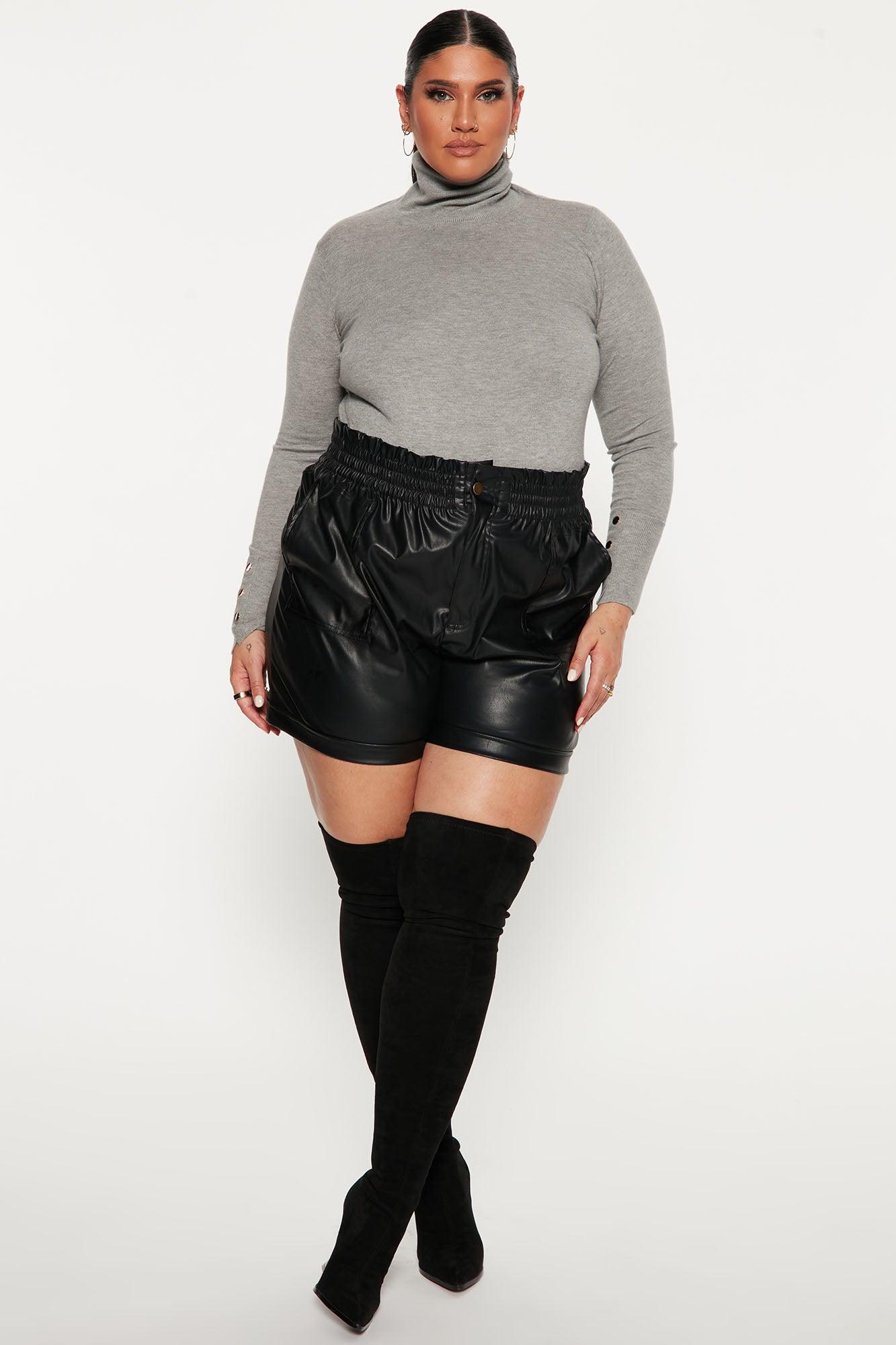 Meet Me Somewhere Turtle Neck Sweater - Heather Grey Product Image