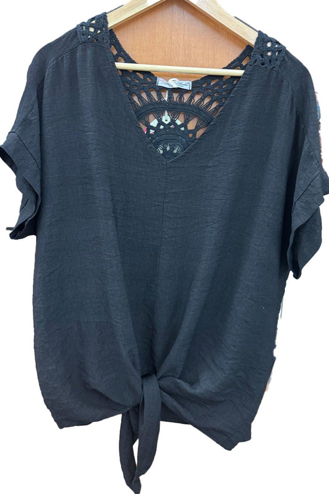 Laced Back Detail Italian Top Product Image