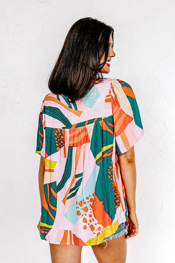 Seeking Sunshine Shift Top In Green Product Image