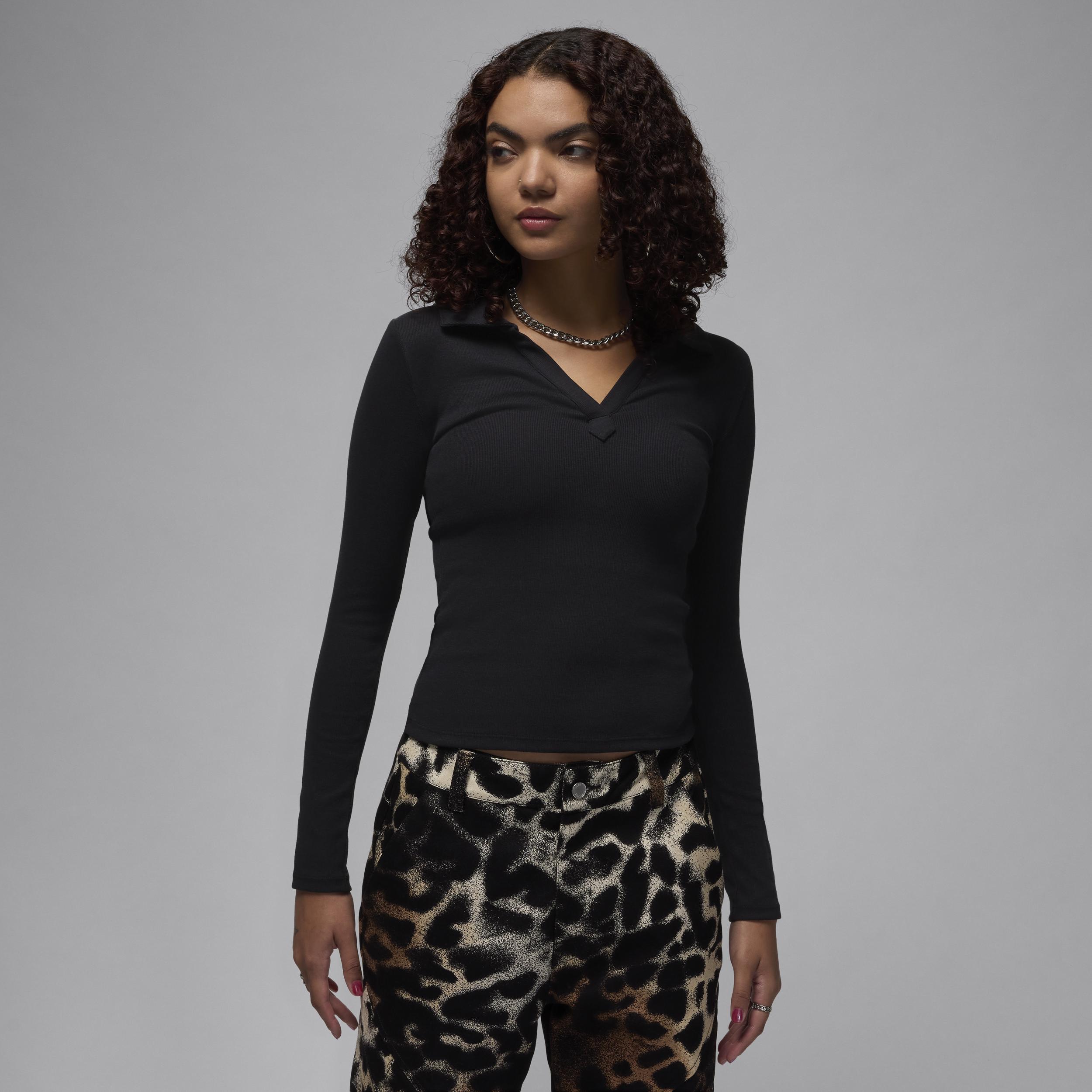 Womens Jordan Long-Sleeve Knit Top | FV7191-010 Product Image