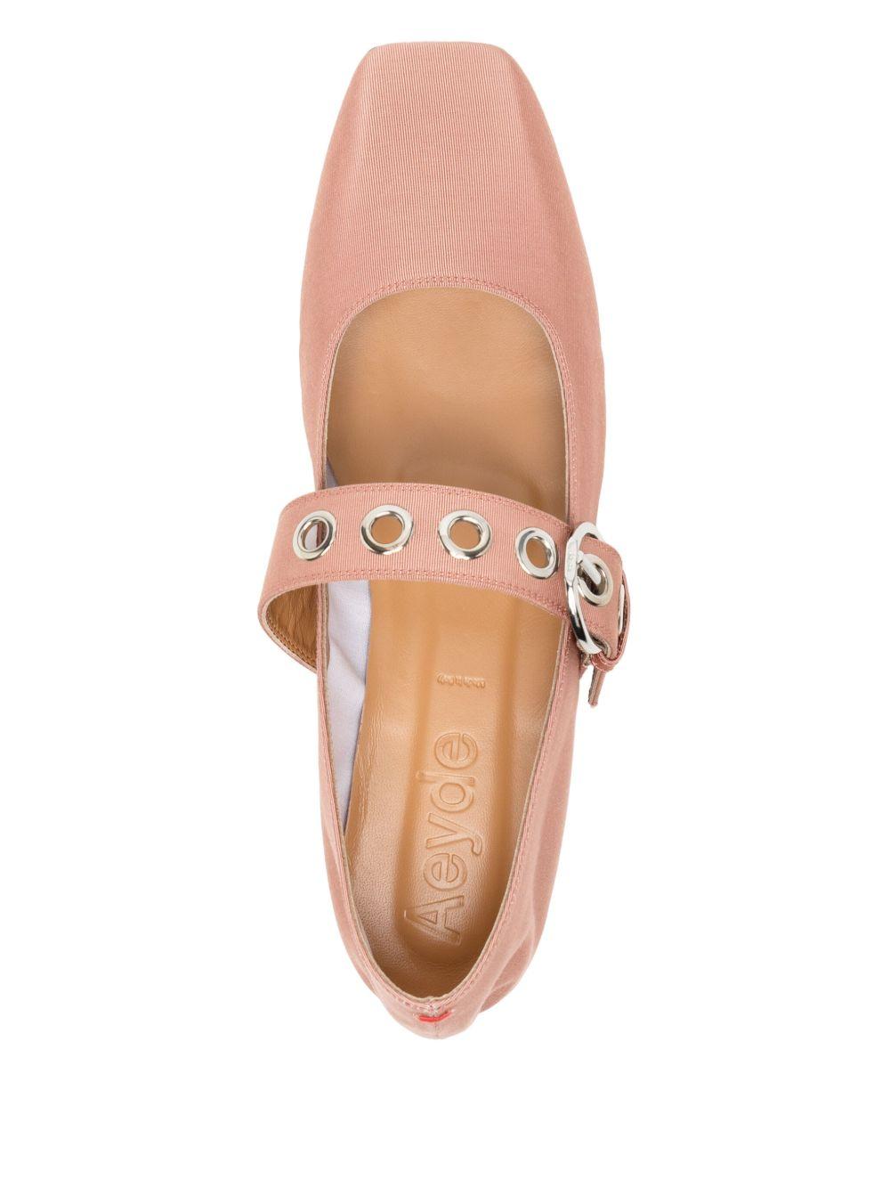 Uma Eyelet Grosgrain Coral ballet flats Product Image