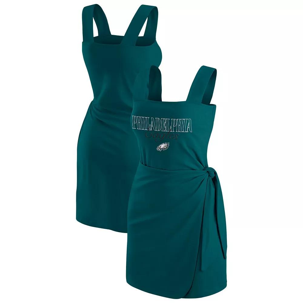 Women's WEAR by Erin Andrews  Midnight Green Philadelphia Eagles Wrap Dress, Size: 2XL Product Image