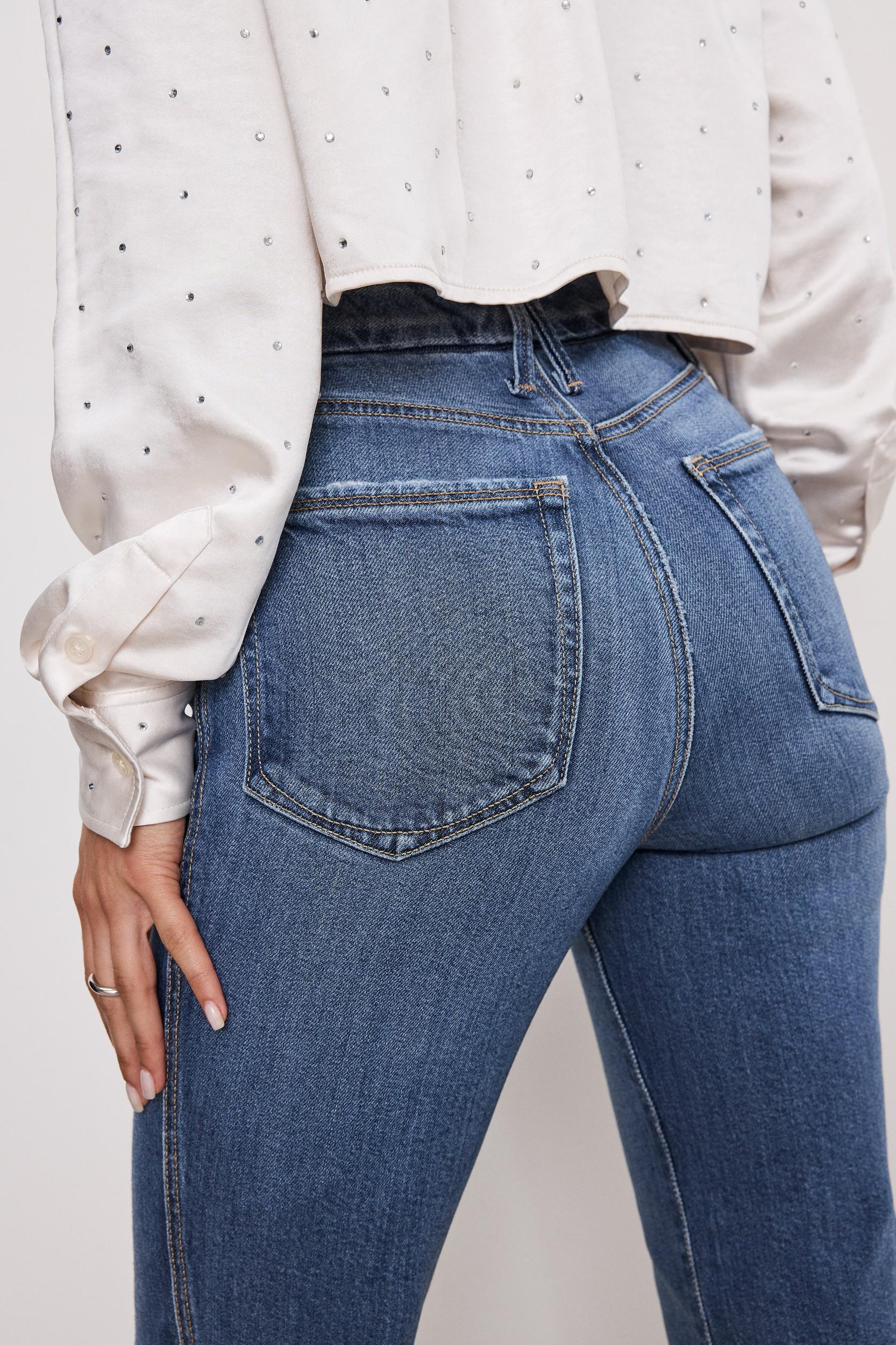 SOFT-TECH GOOD CURVE STRAIGHT JEANS | INDIGO737 Product Image