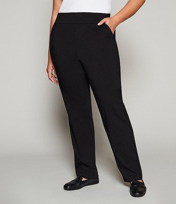 Allison Daley Plus Size Straight Leg Pull-On Pants Product Image
