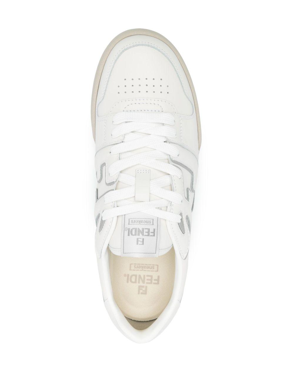 Match FF-appliqué leather sneakers Product Image