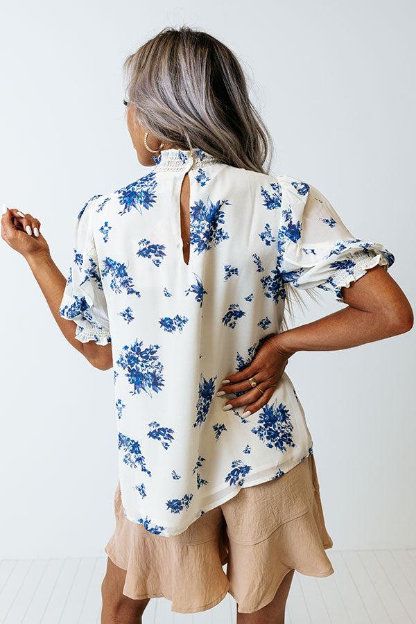 Follow Your Happiness Floral Shift Top in Cream Product Image
