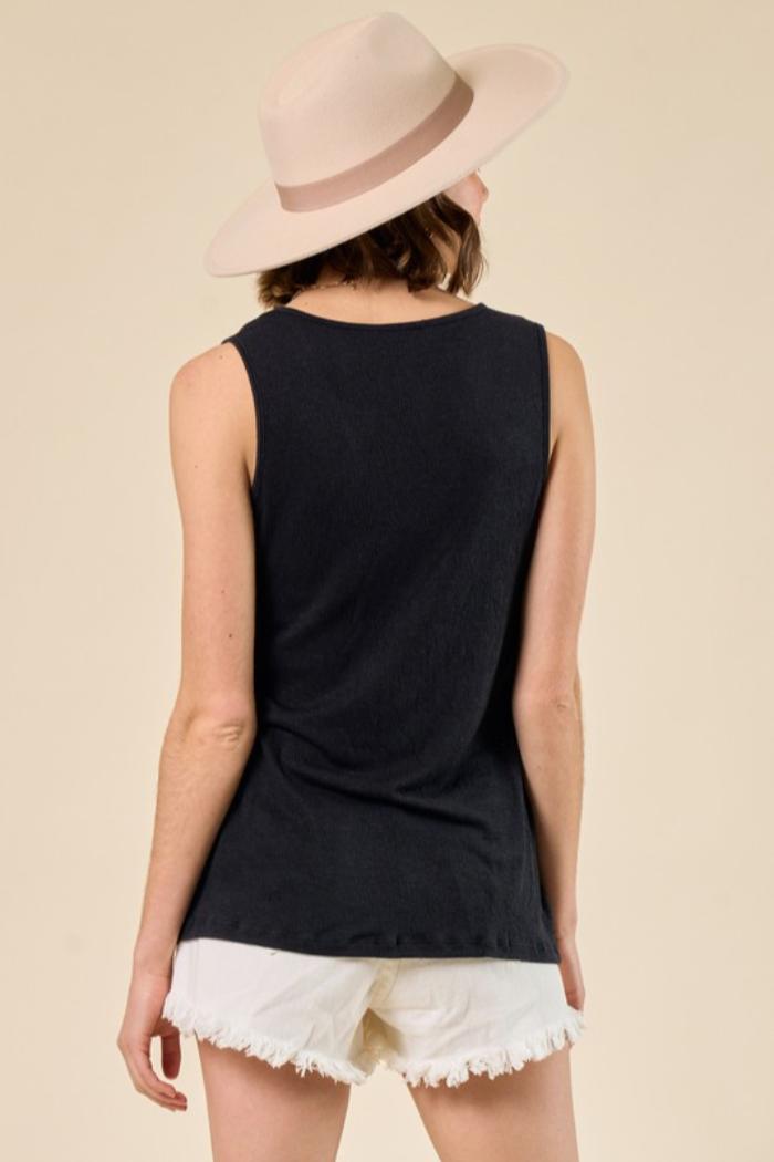 Sleeveless Top with Ruching Detail Product Image