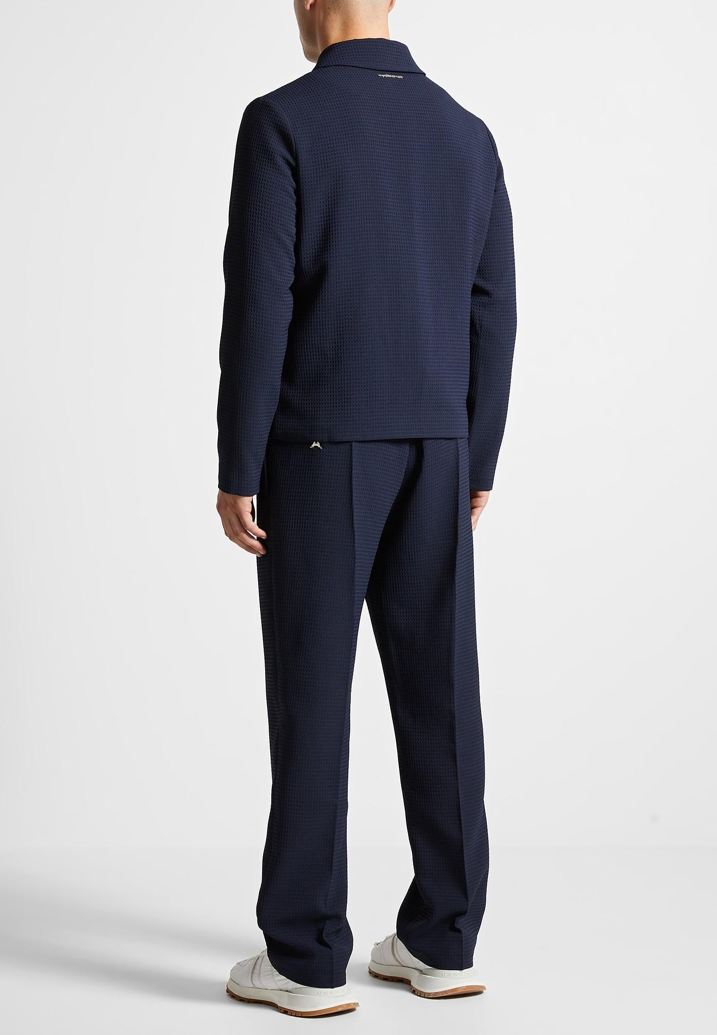 Relaxed Fit Pinstripe Tailored Trousers - Navy Male Product Image