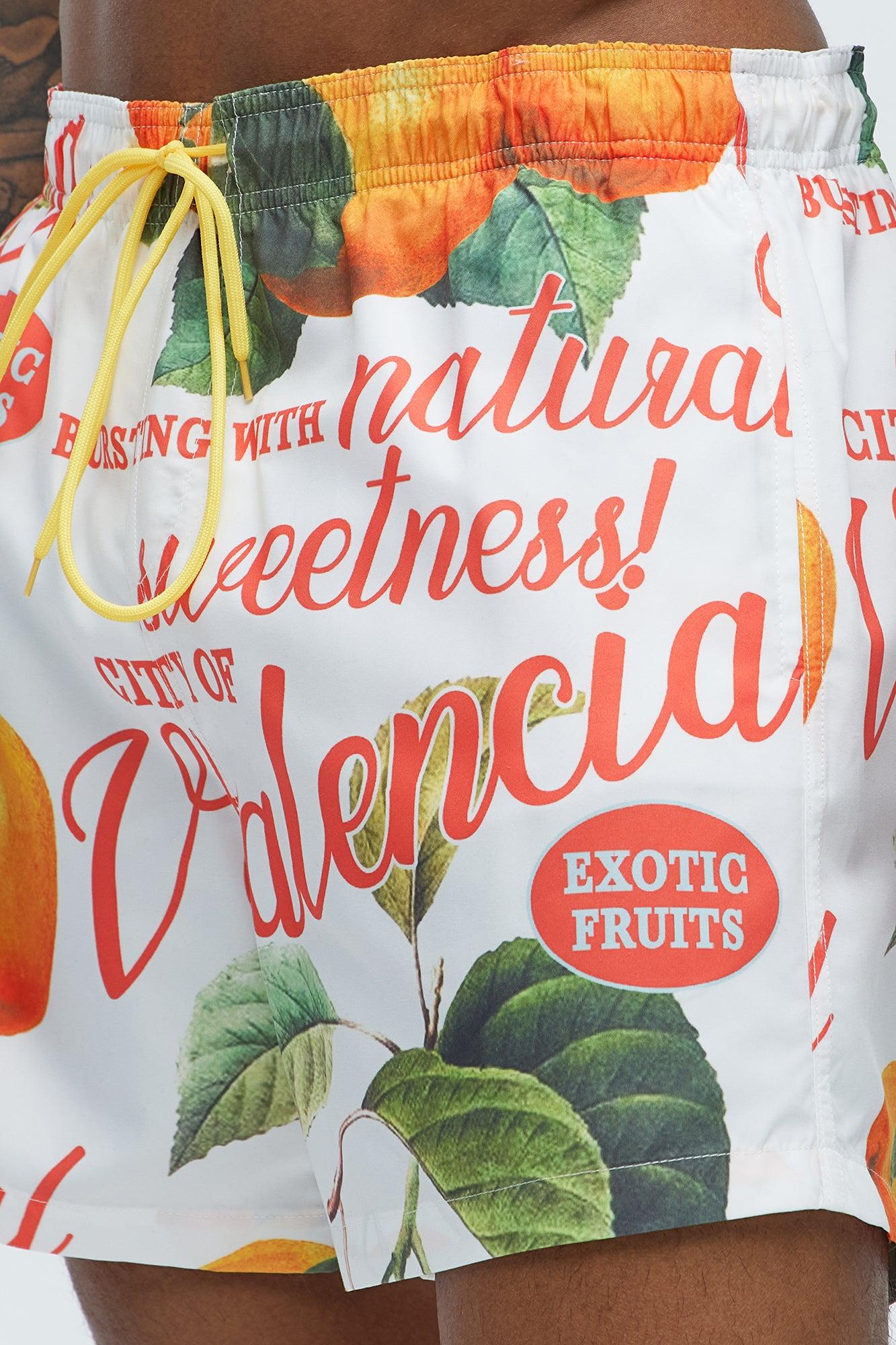 Valencia Fruit Swim Mid Trunk - Multi Color Product Image