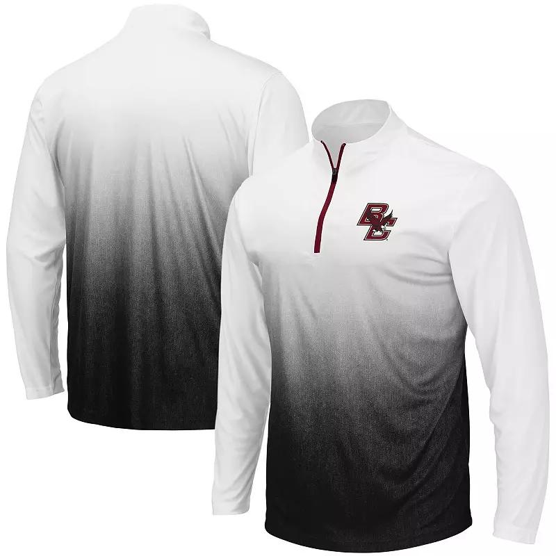 Men's Colosseum Gray Stanford Cardinal Magic Team Logo Quarter-Zip Jacket,  Product Image