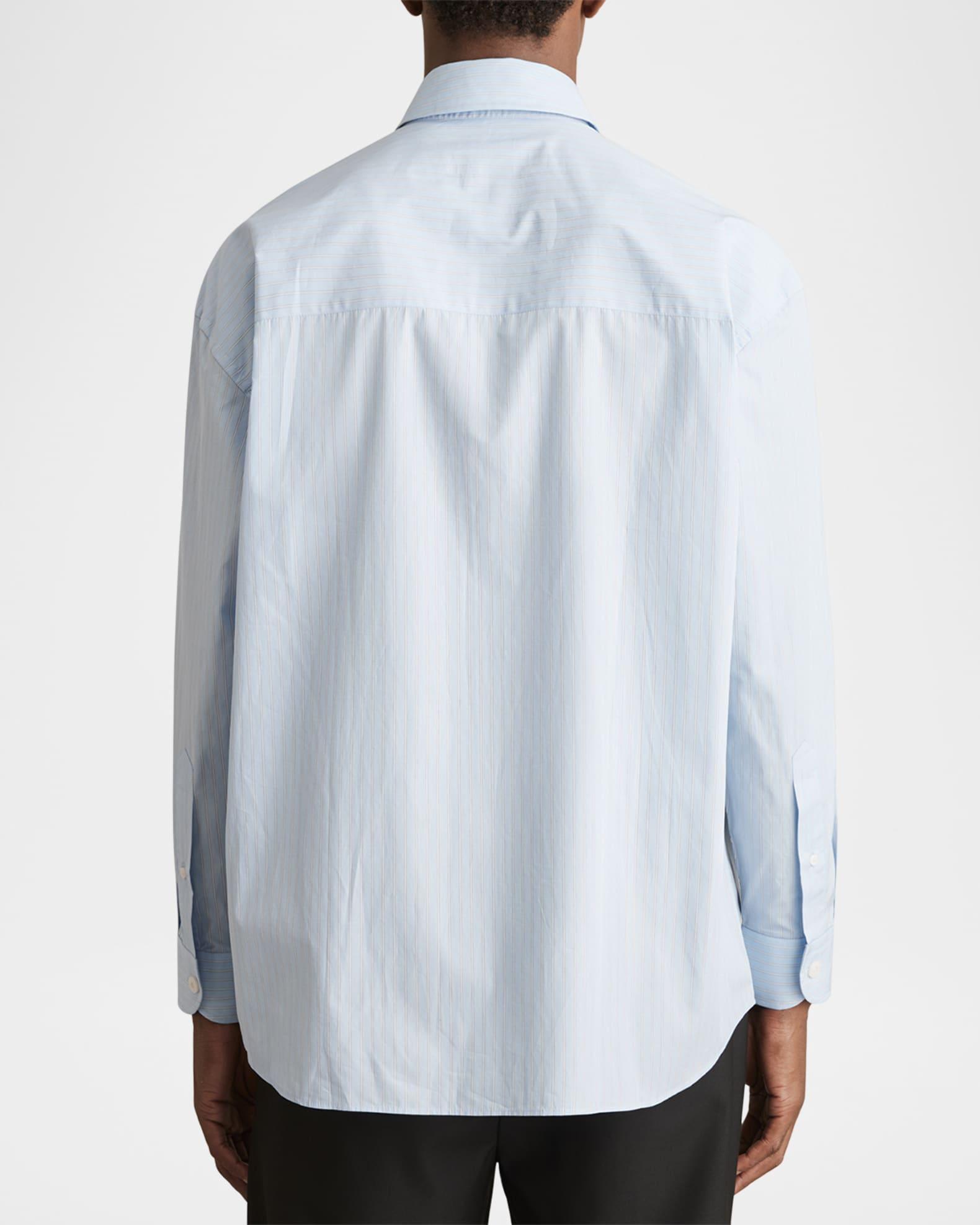 Mens Breathe Oversized Stripe Cotton Sport Shirt Product Image