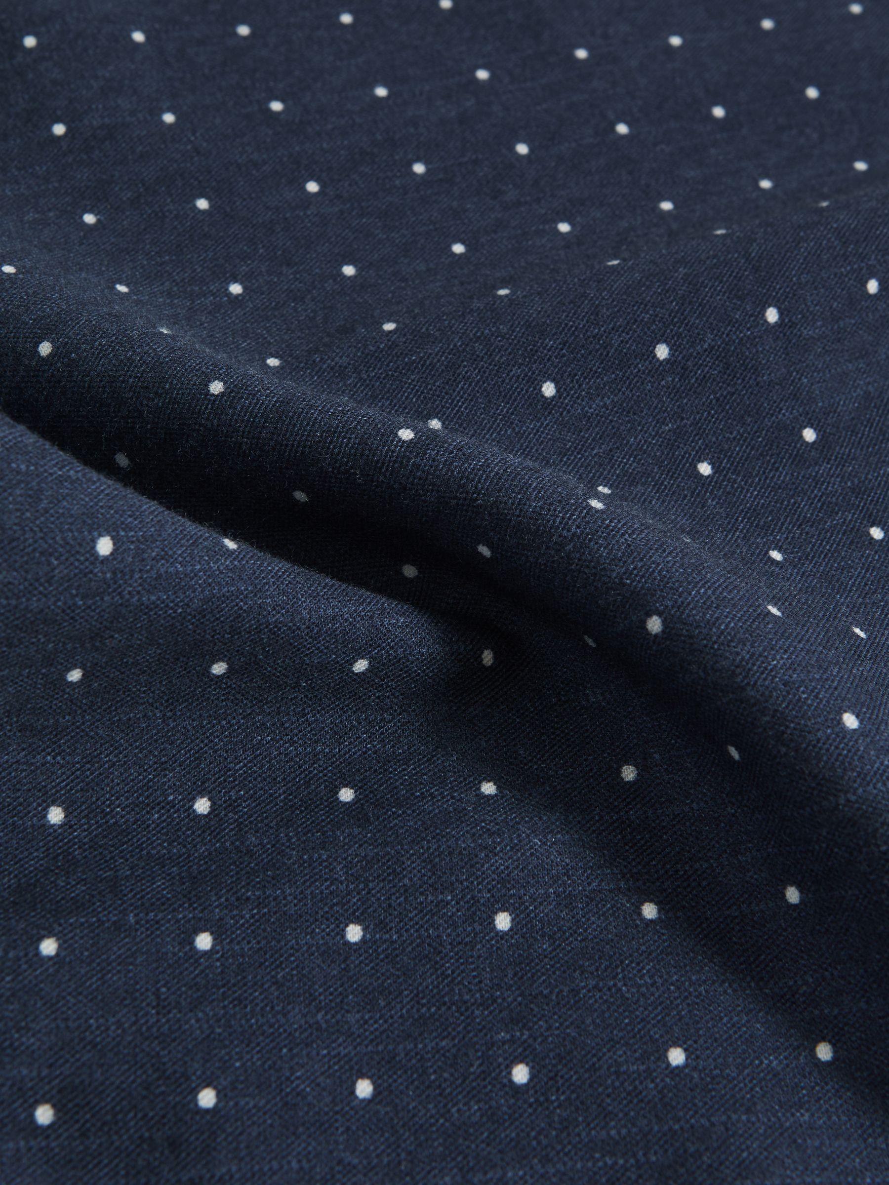 Cotton-Wool Polka Dot Pocket Square in Navy Product Image