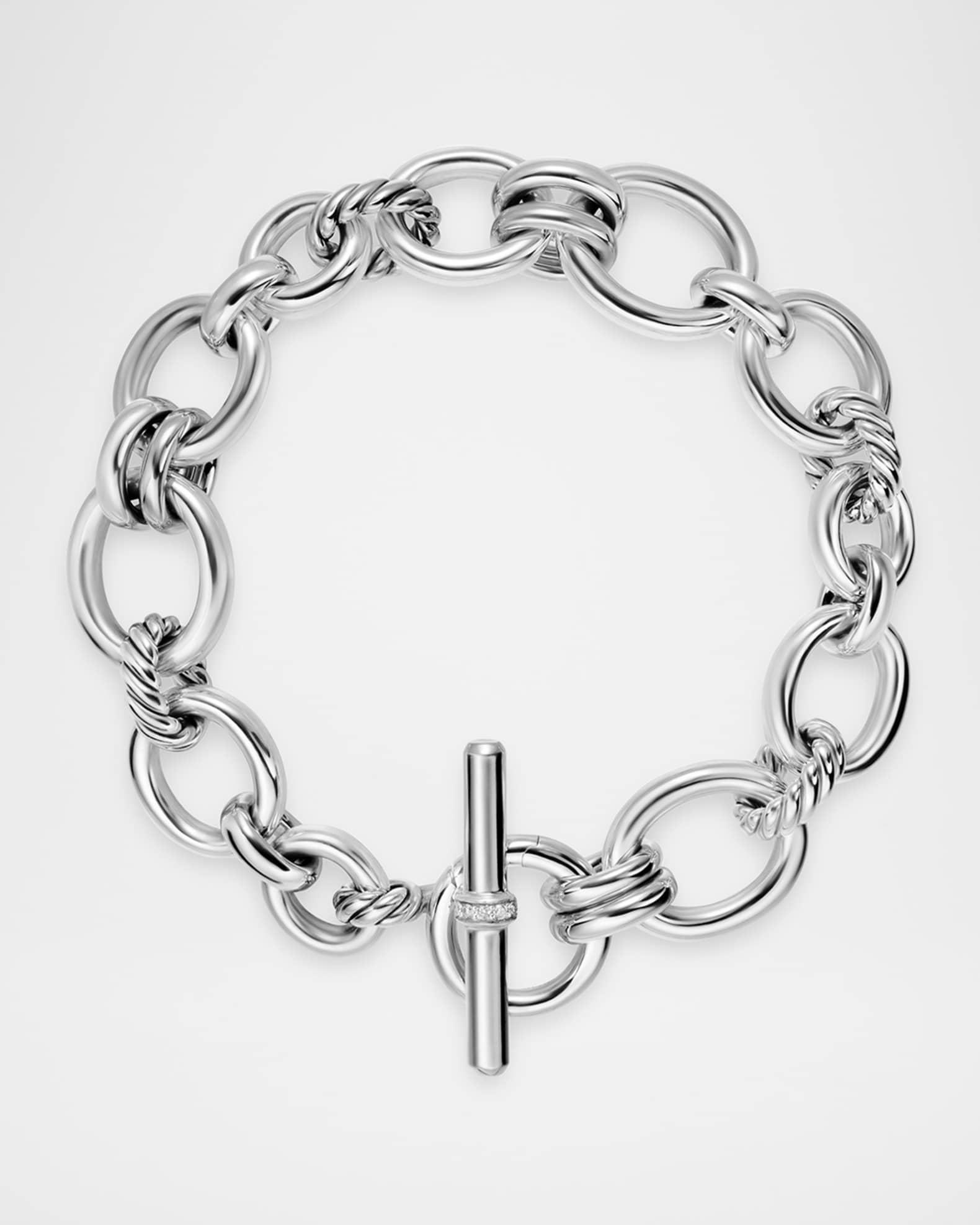 Mercer Chain Bracelet with Diamonds in Silver Product Image