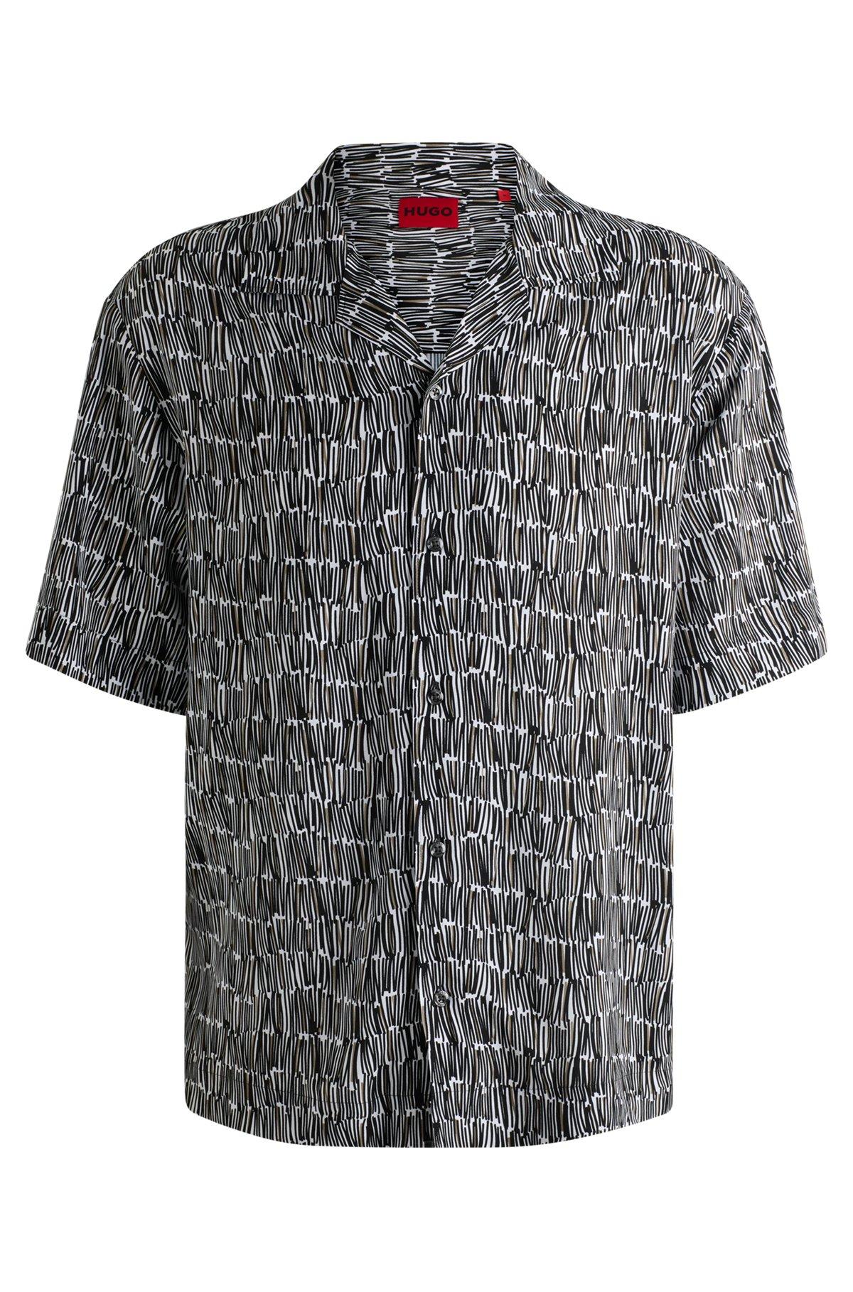 Oversize-fit shirt with abstract print Product Image