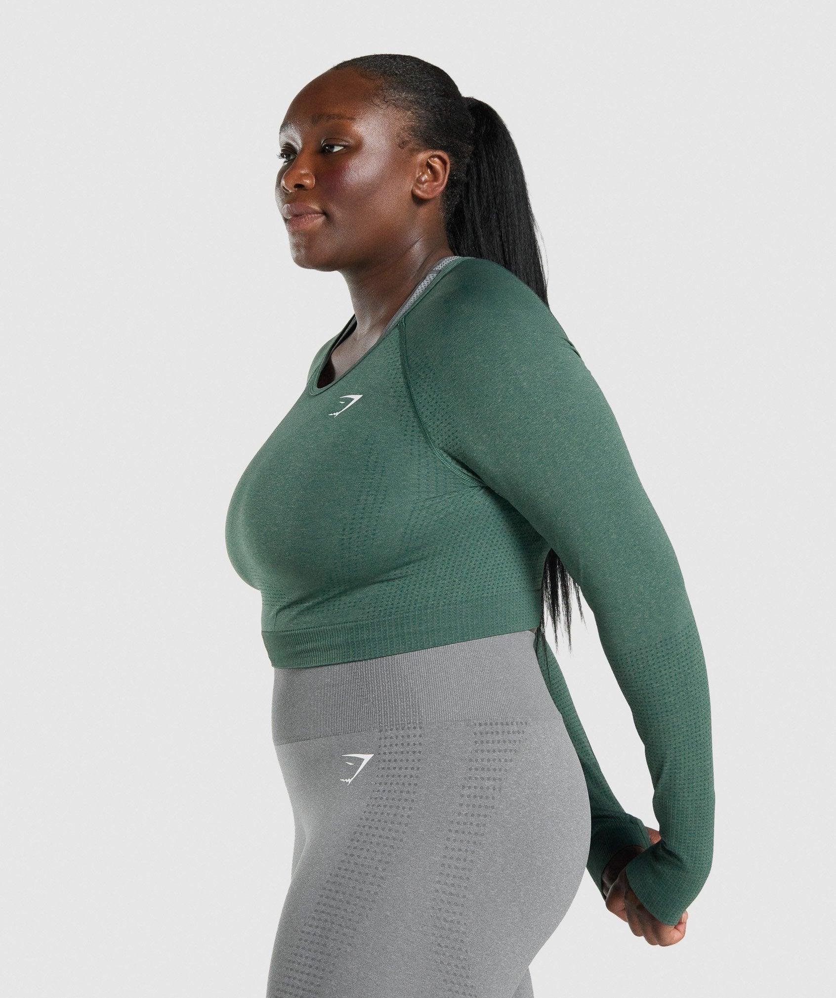 Gymshark Vital Crop Top - Dark Green Marl Female Product Image