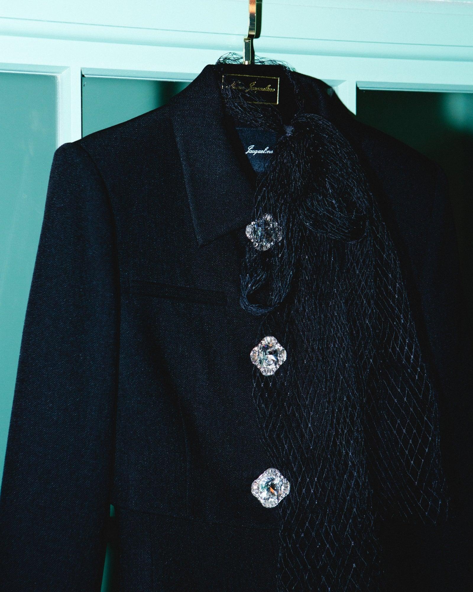 Tatiana Crop Blazer (Black) Product Image