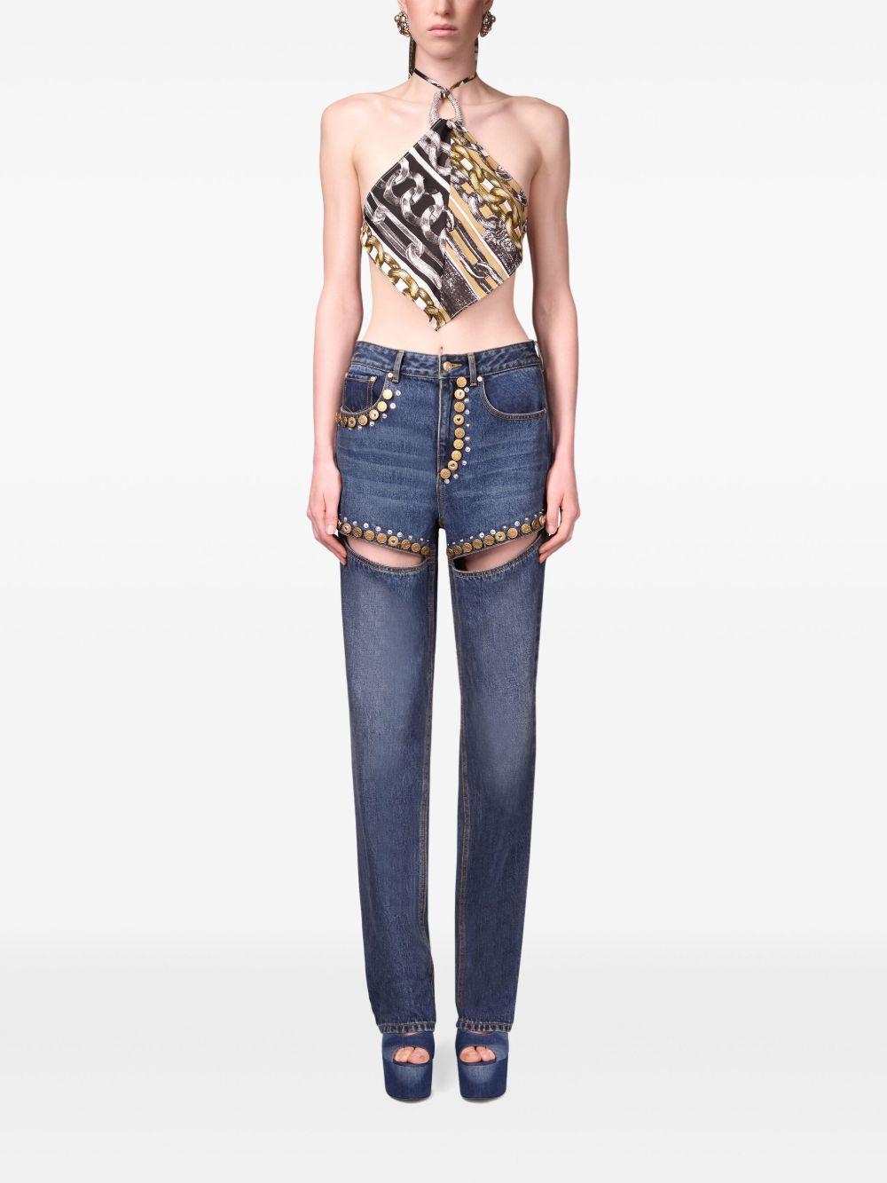 crystal button jeans Product Image