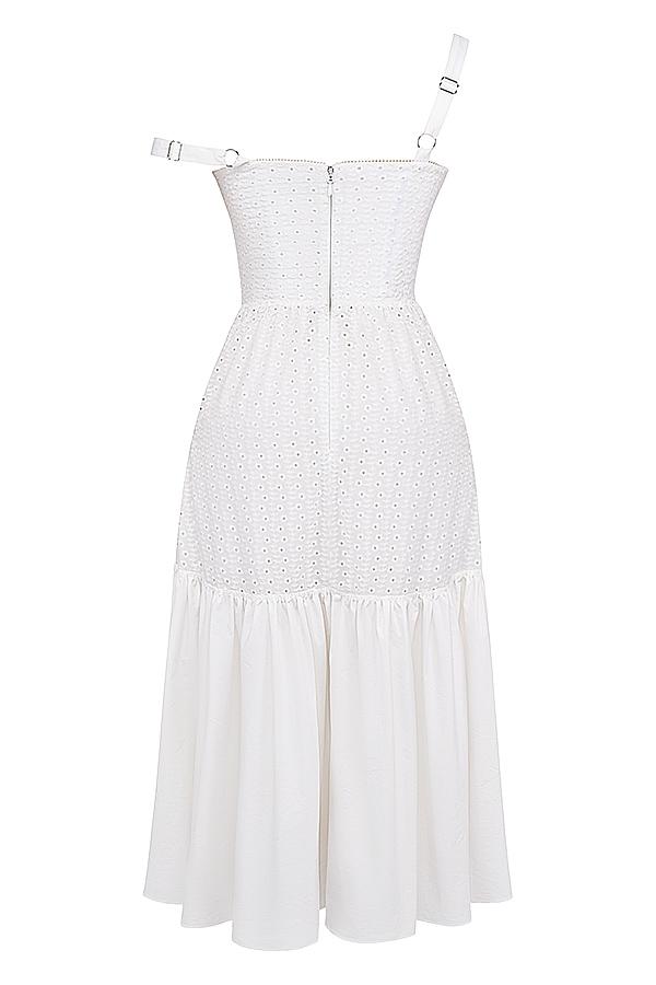 Elia  white broderie anglaise midi sundress Product Image