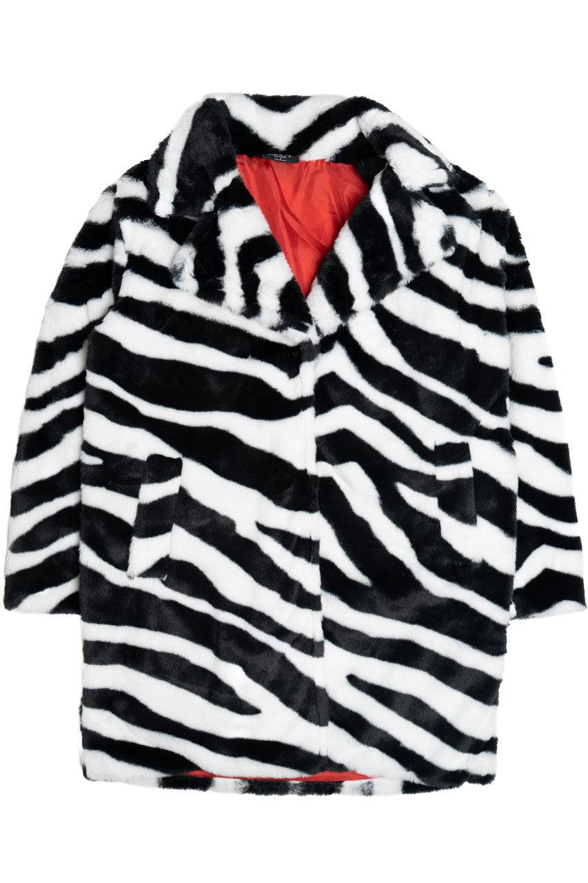 Faux Fur Knee Length Coat Product Image