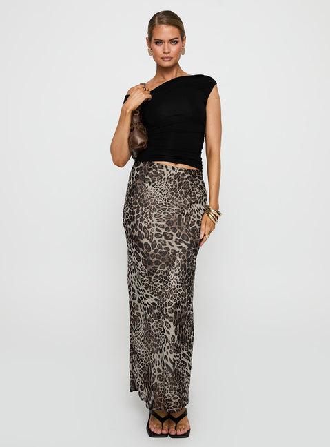 Manda Maxi Skirt Leopard Product Image