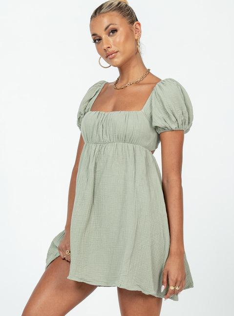 Lets Dance Mini Dress Sage Product Image