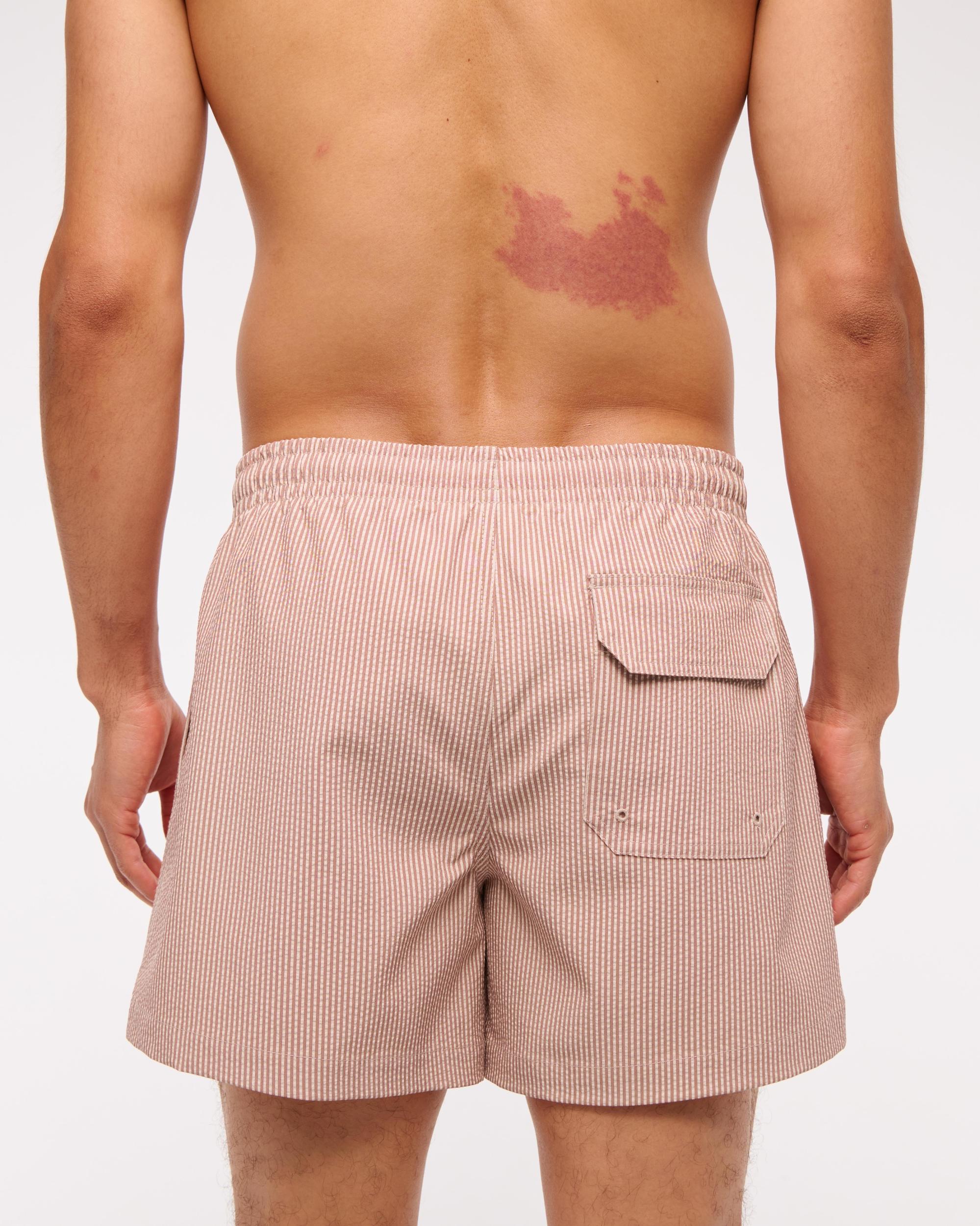 Pull-On Micro-Seersucker Swim Trunk Product Image