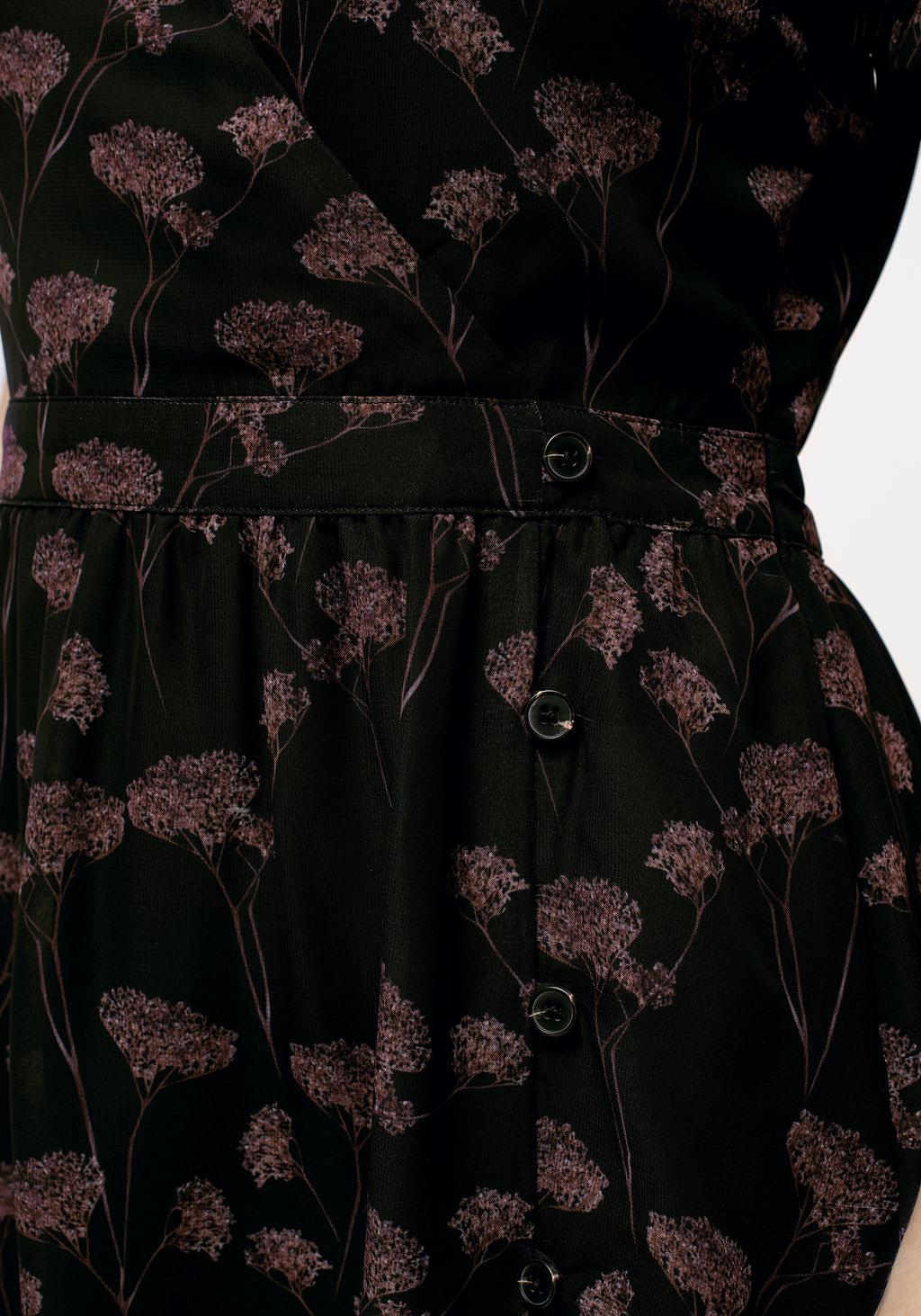 Judas V-Neck Button Midi Dress Product Image