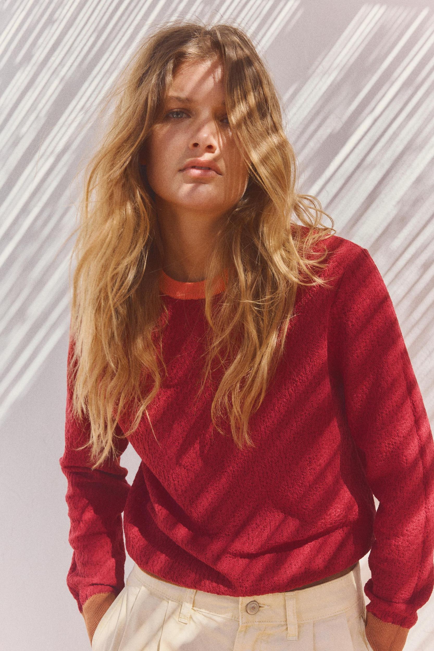 COLORBLOCK KNIT SWEATER Product Image