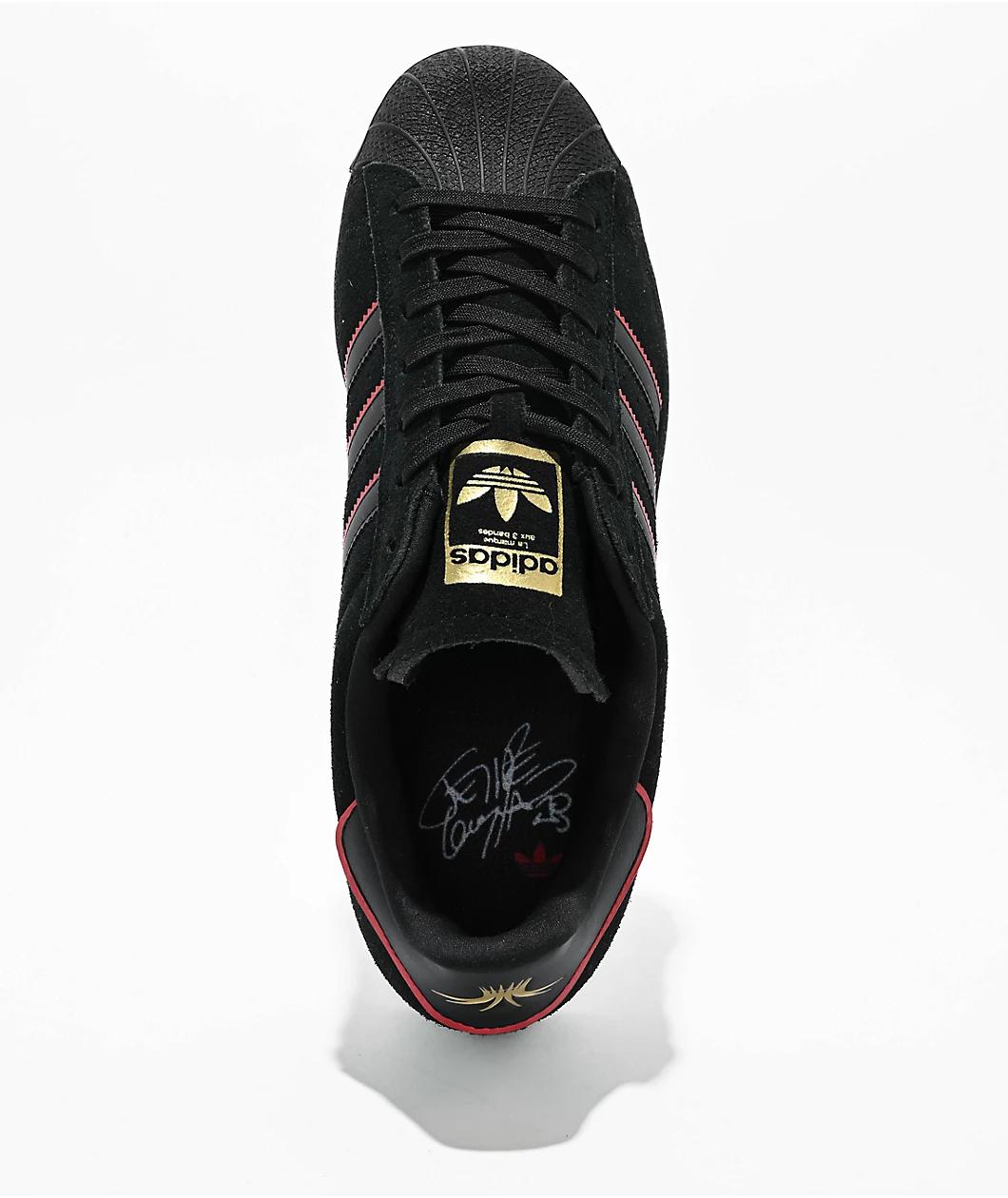 adidas Superstar ADV Felipe Core Black & Better Scarlet Skate Shoes Product Image
