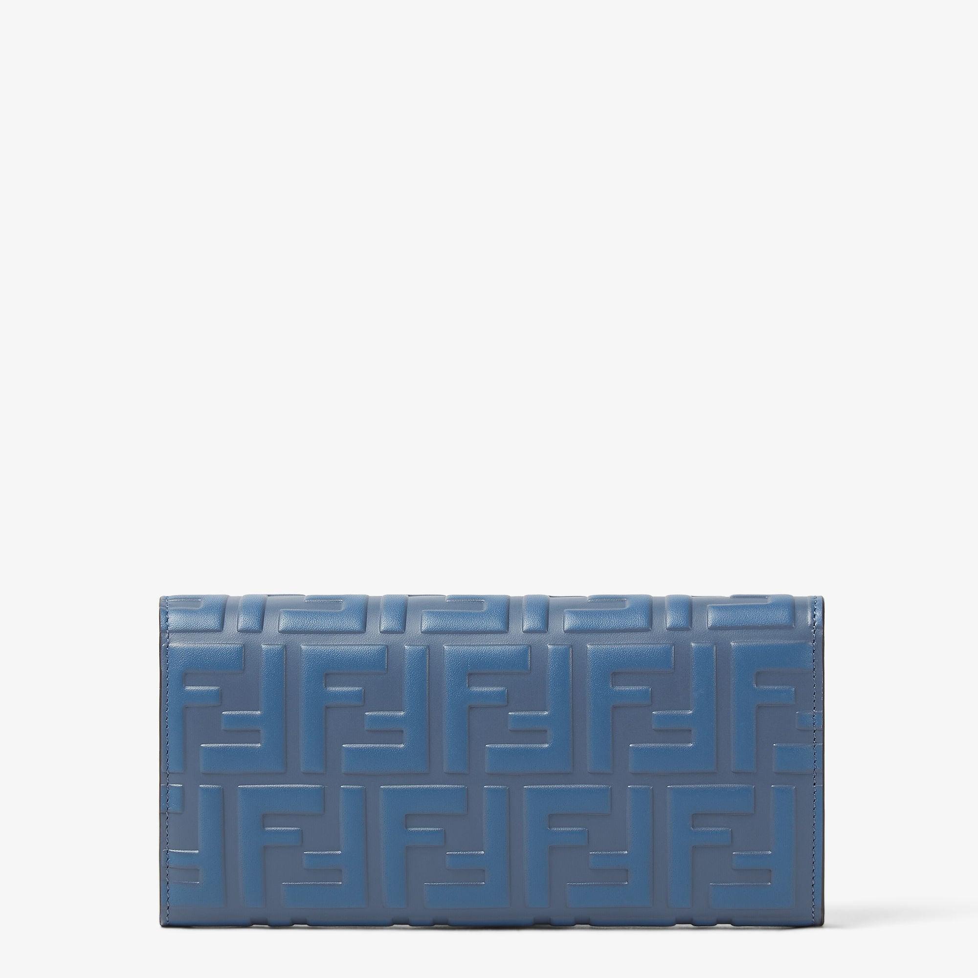 FF Diamonds Continental With ChainBlue leather wallet Product Image