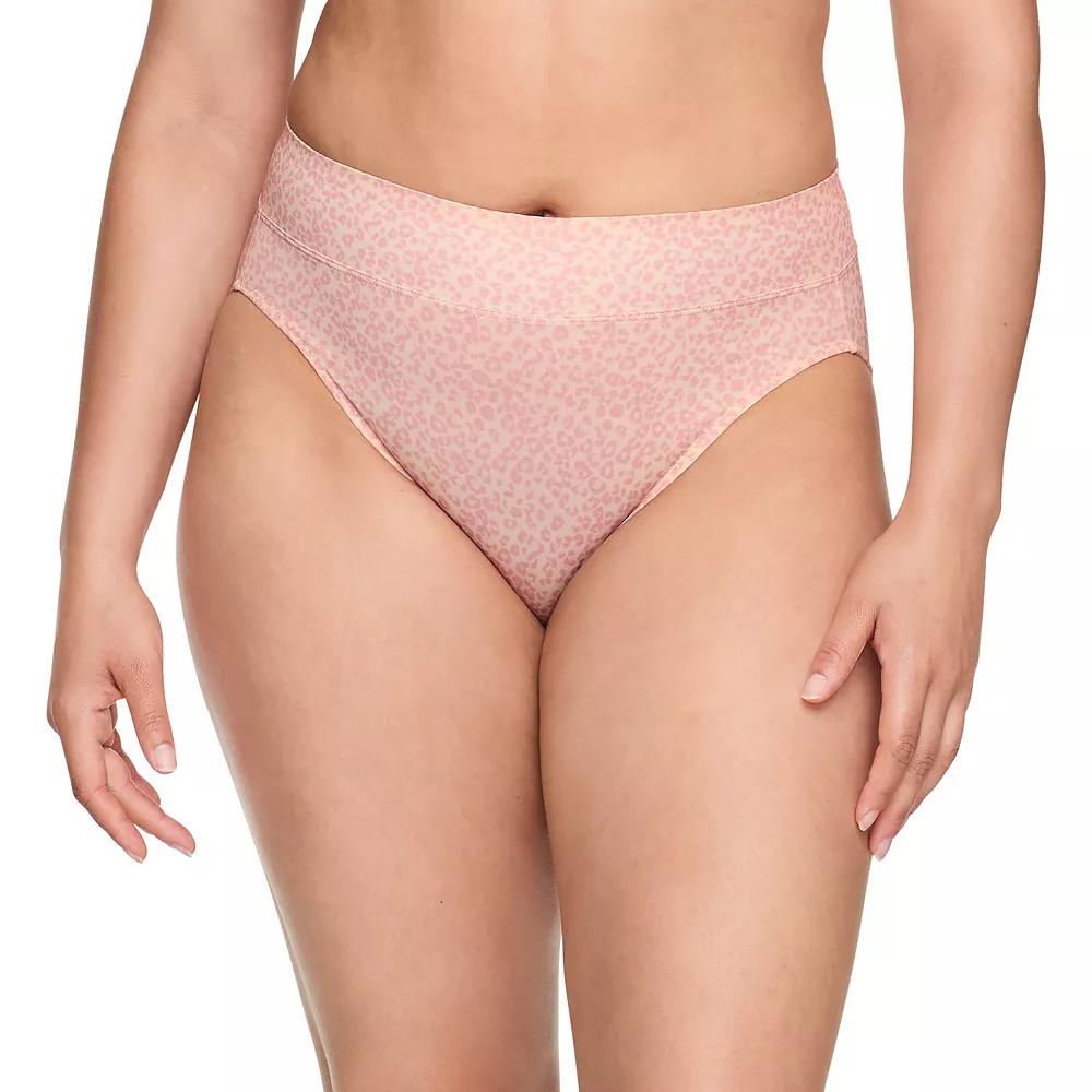 Warners No Pinching No Problems® Tailored Hi-Cut Panty 5138J, Women's, Size: XXL, Yellow Rose Leo Product Image