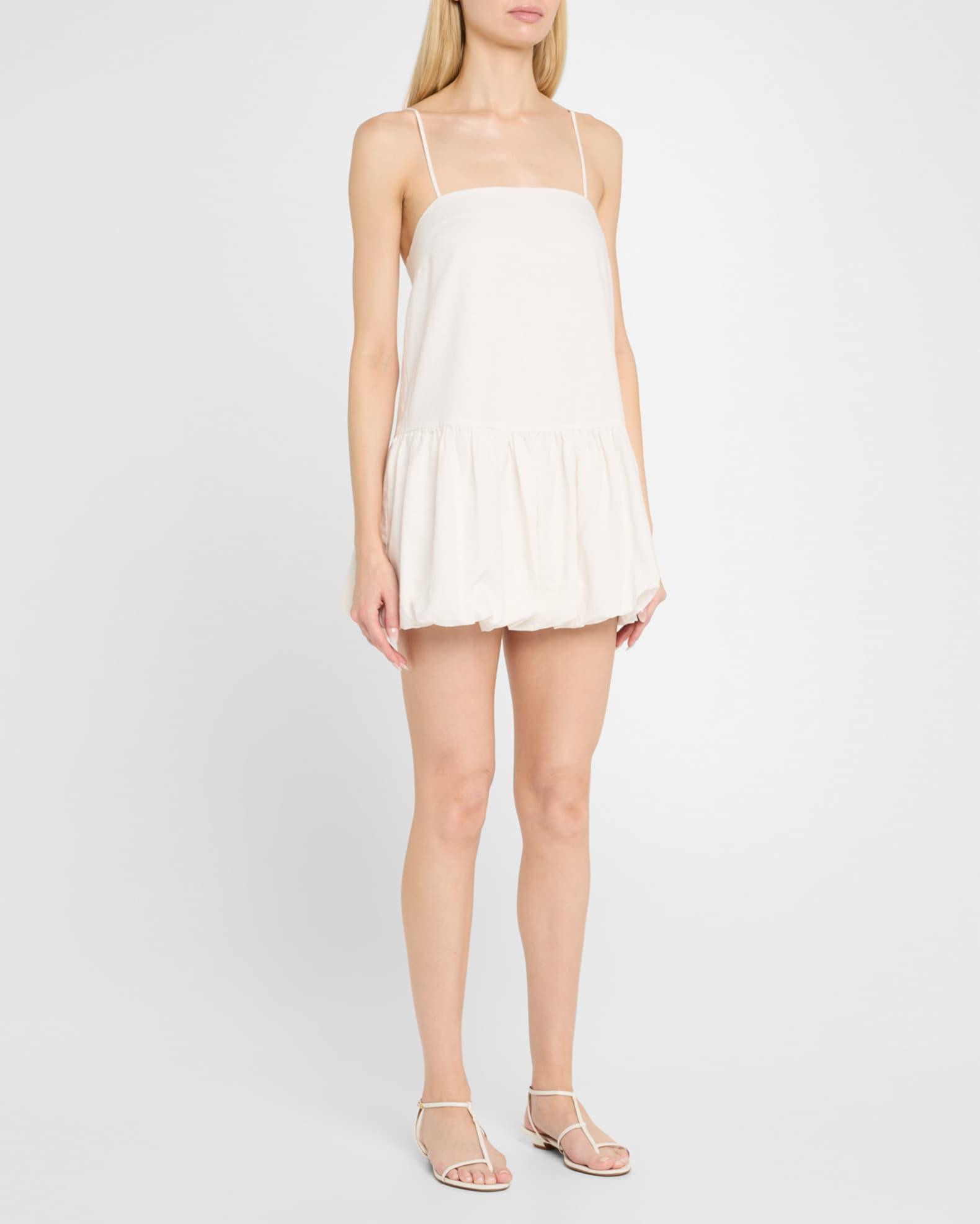 Air Linen Bubble Mini Dress Product Image