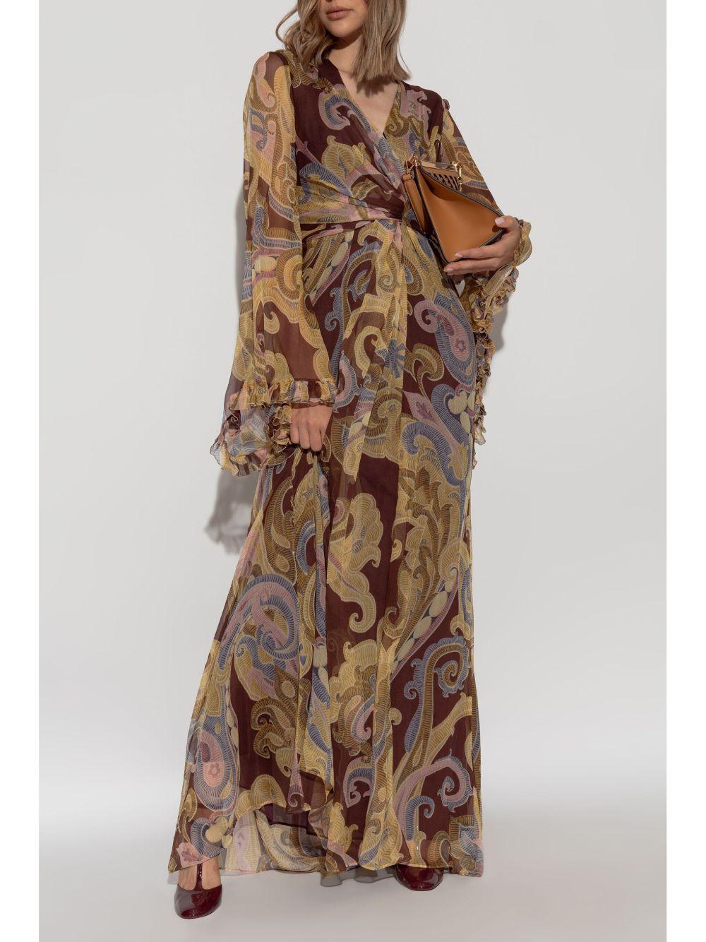 paisley-print silk maxi dress Product Image